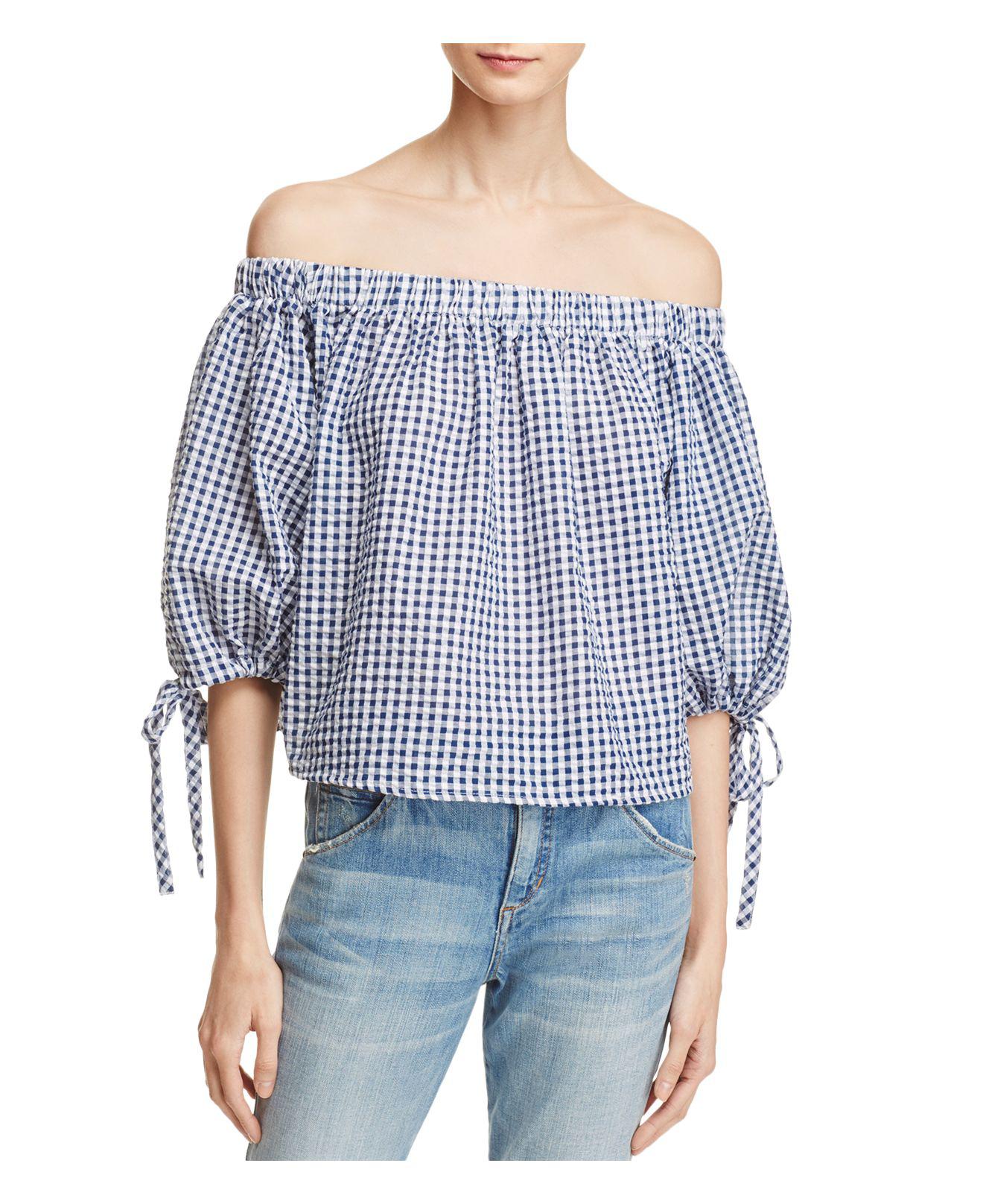 aqua off the shoulder top