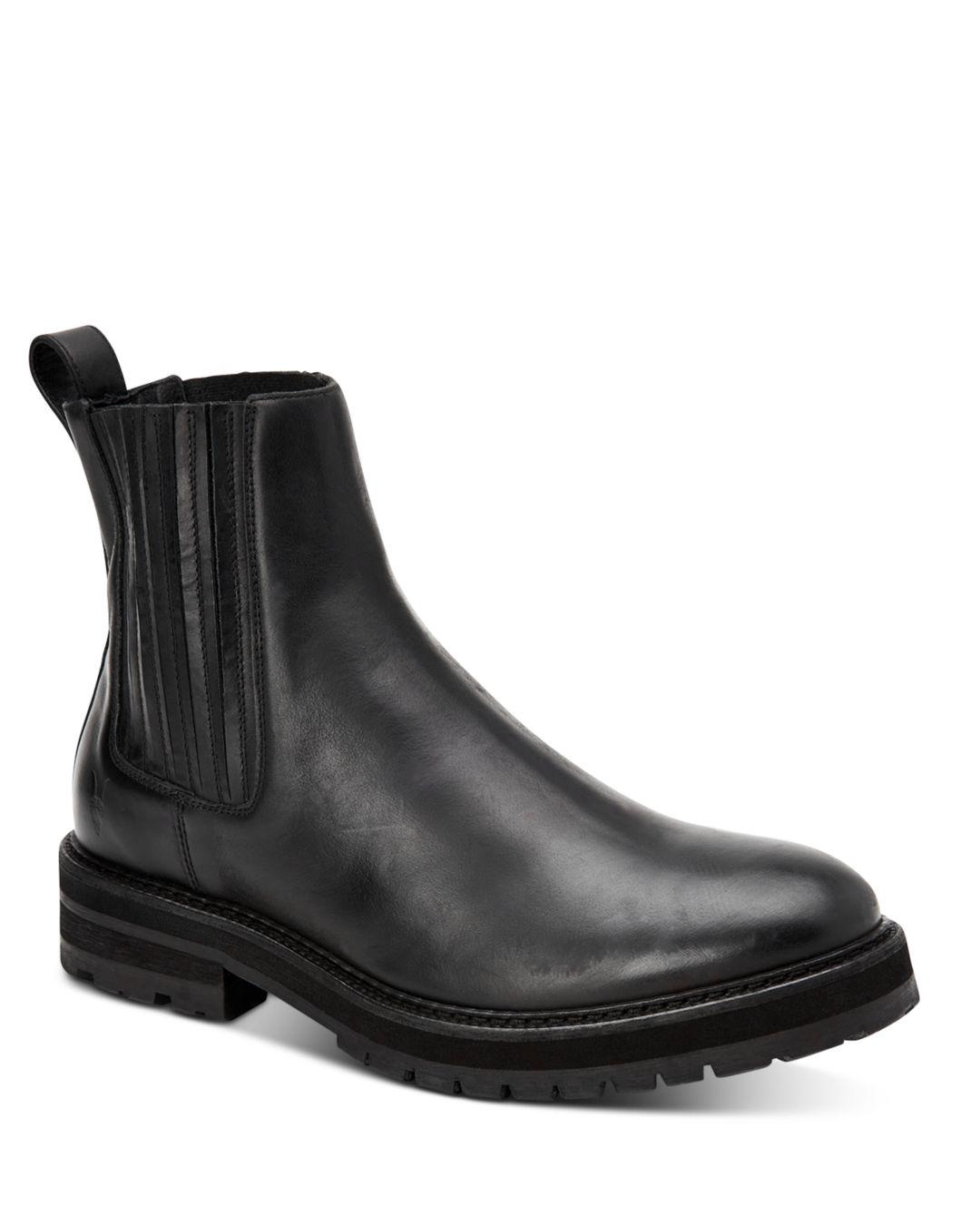 all saints black chelsea boots