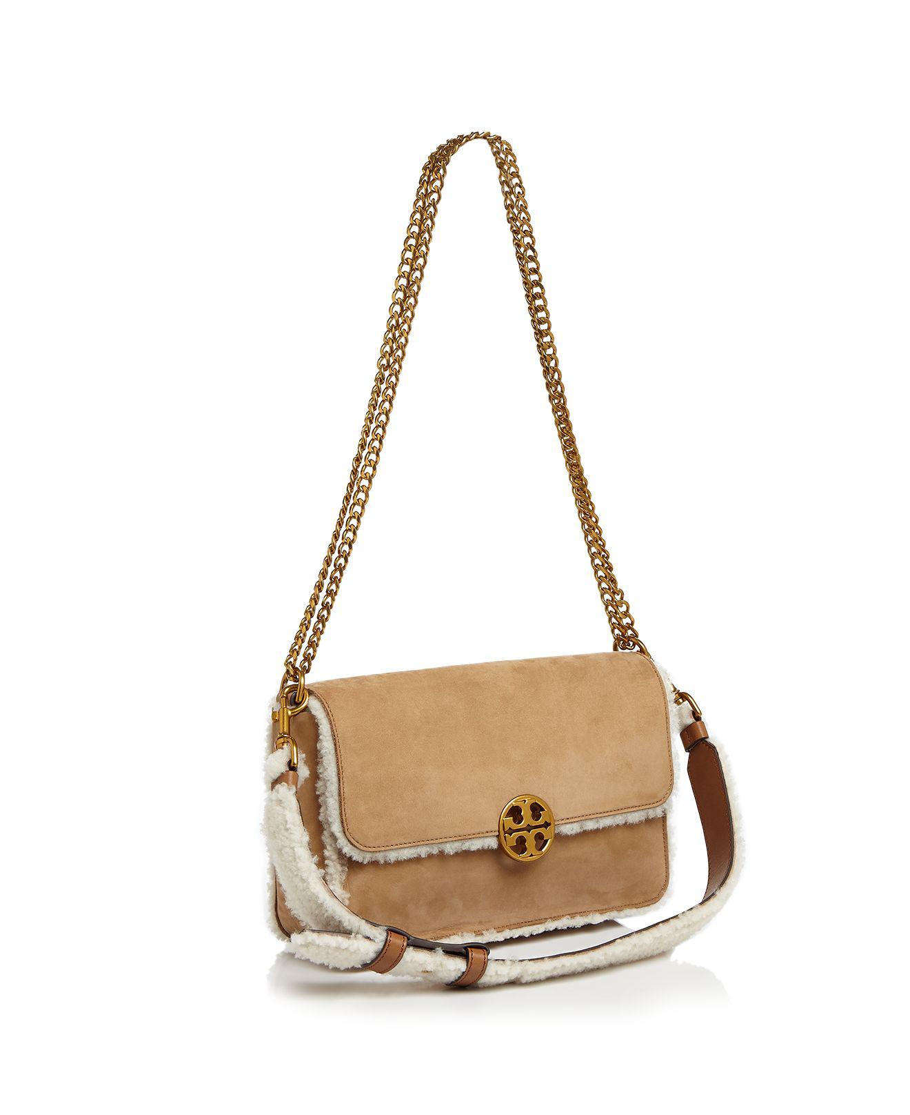 tory burch shearling bag
