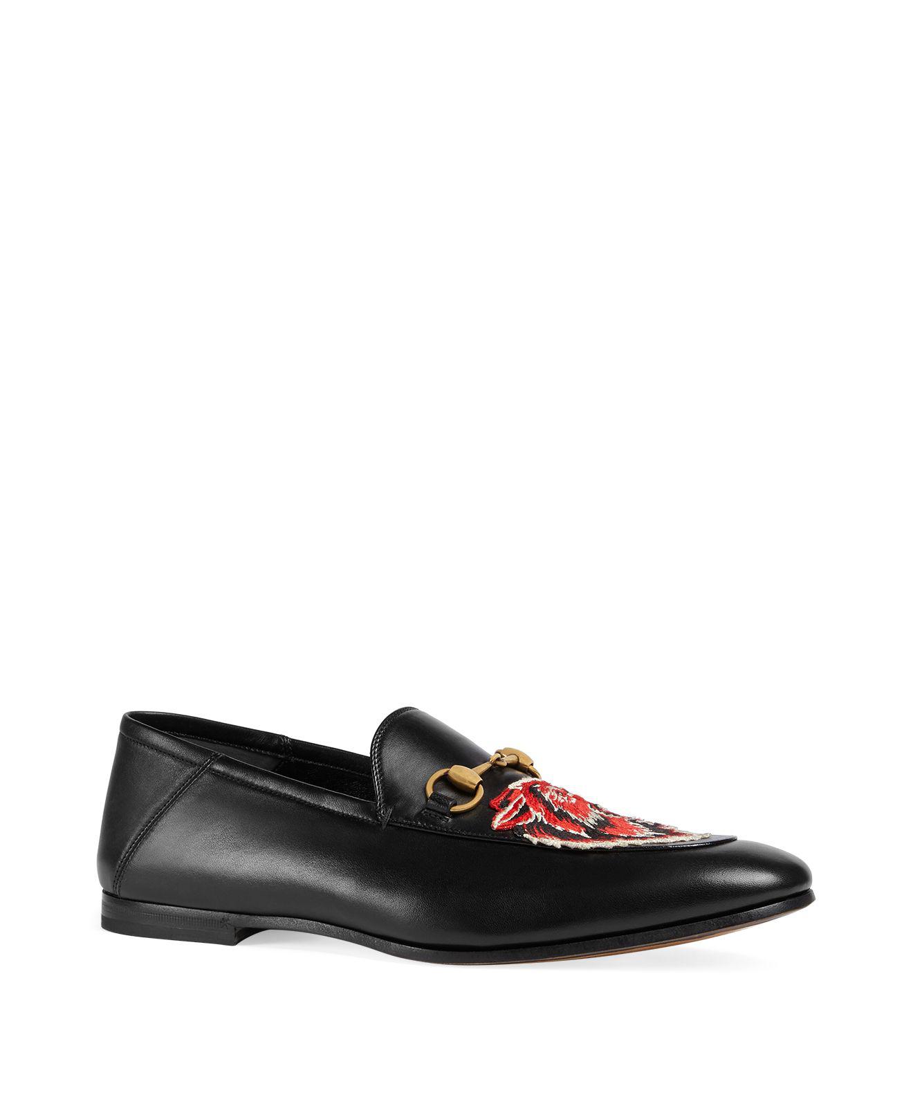 Gucci Men's Wolf Head Loafers in Black for Men | Lyst