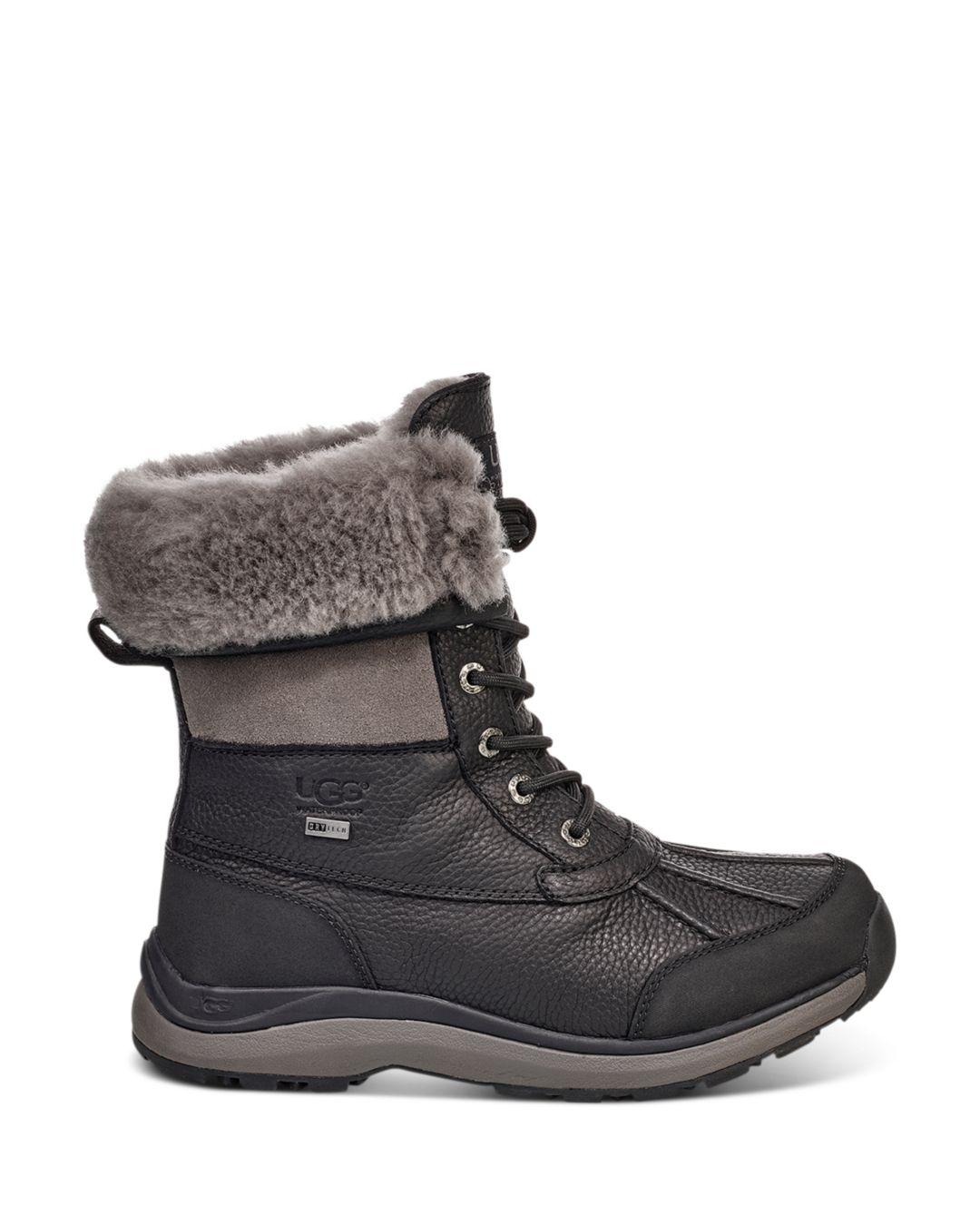 women's adirondack round toe leather & suede waterproof booties
