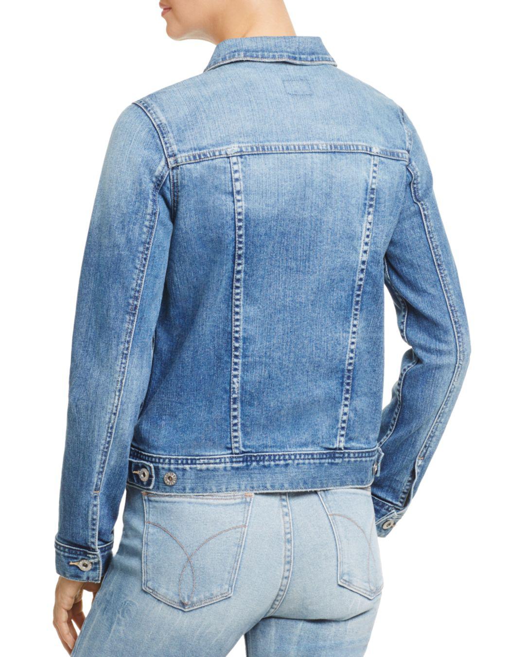 AG Jeans Led Denim Jacket In 10 Years Mnetic Blue - Lyst