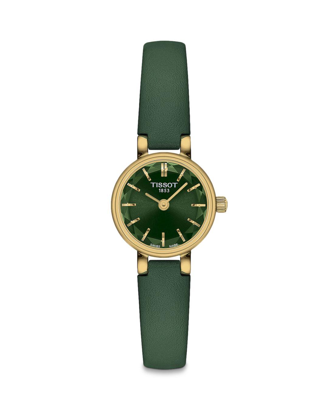 tissot-lovely-round-watch-in-green-lyst