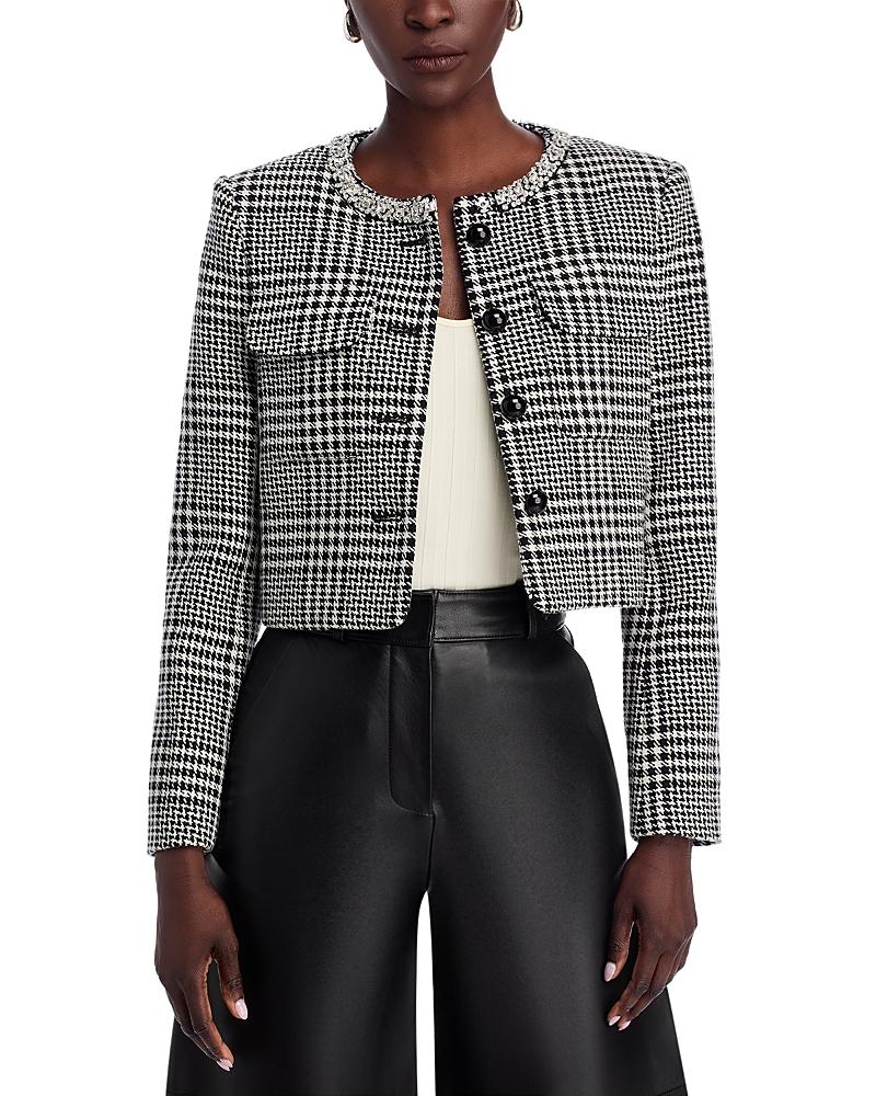 【関税&送料込】Self-Portrait Houndstooth Jacket With Crysta Houndstooth Crystal Trim Jacket – self-portrait-US