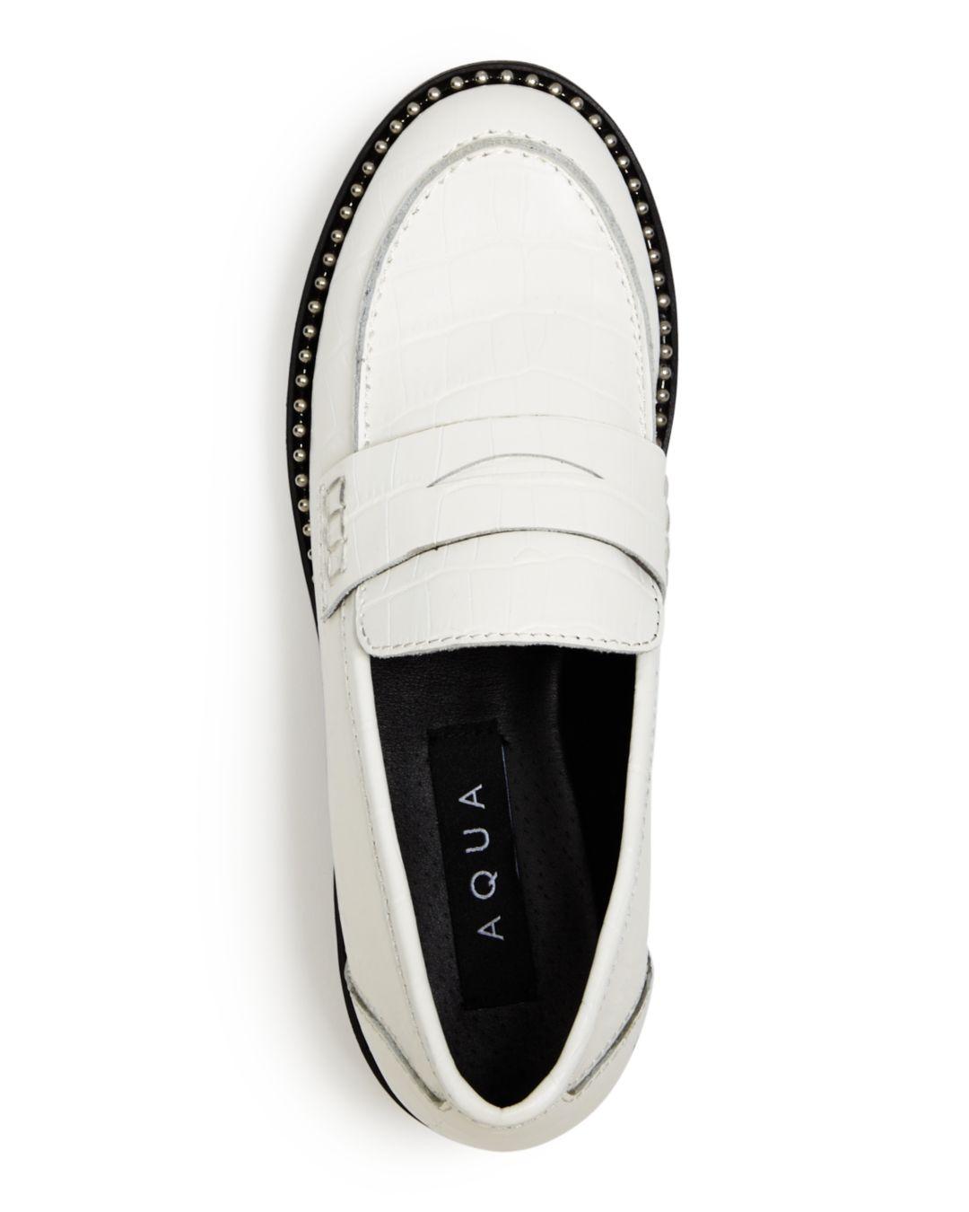White platform loafers women's Clearance