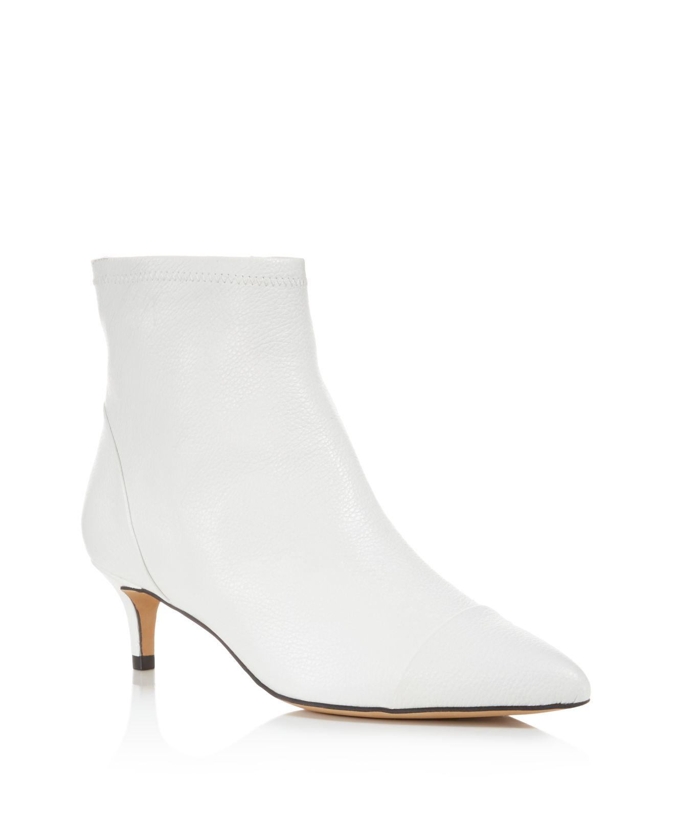 pointed toe booties leather