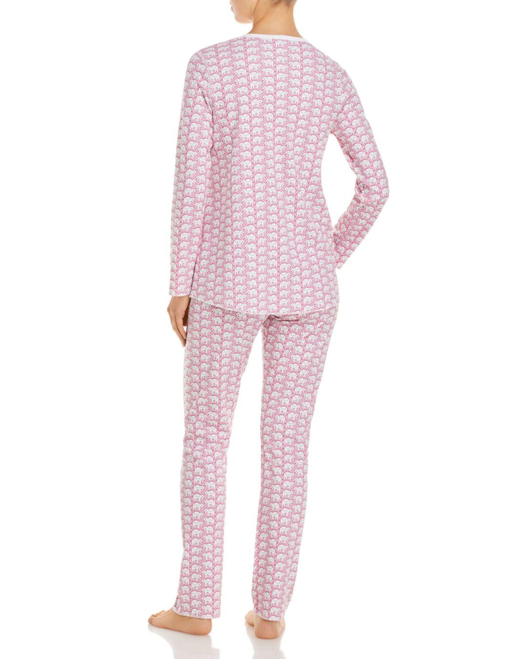 Roberta Roller Rabbit Cotton Elephants Print Pajamas Set in Pink - Lyst