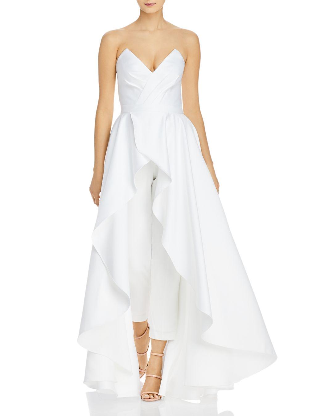 jay godfrey dawson strapless satin jumpsuit