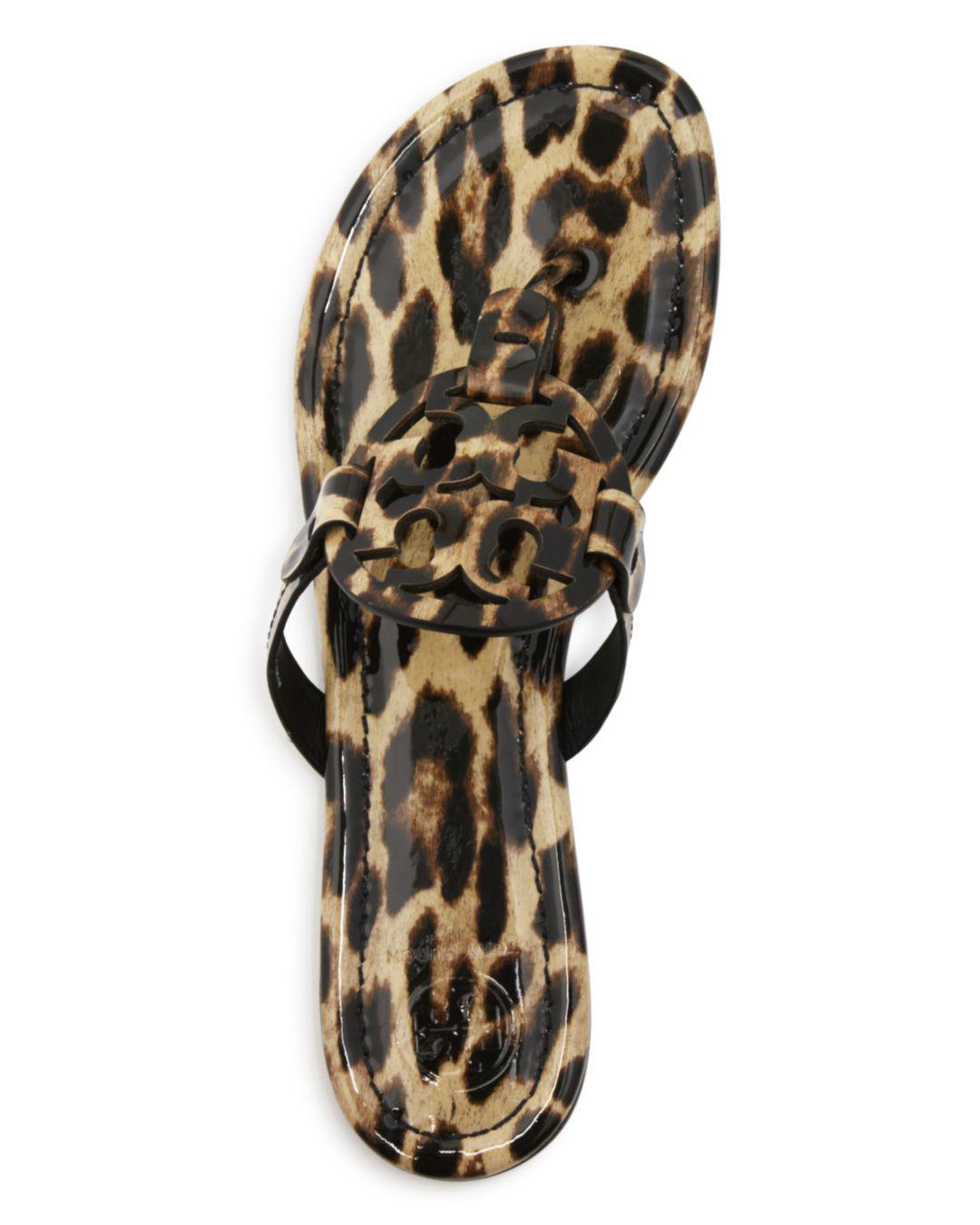 women's miller leopard print thong sandals