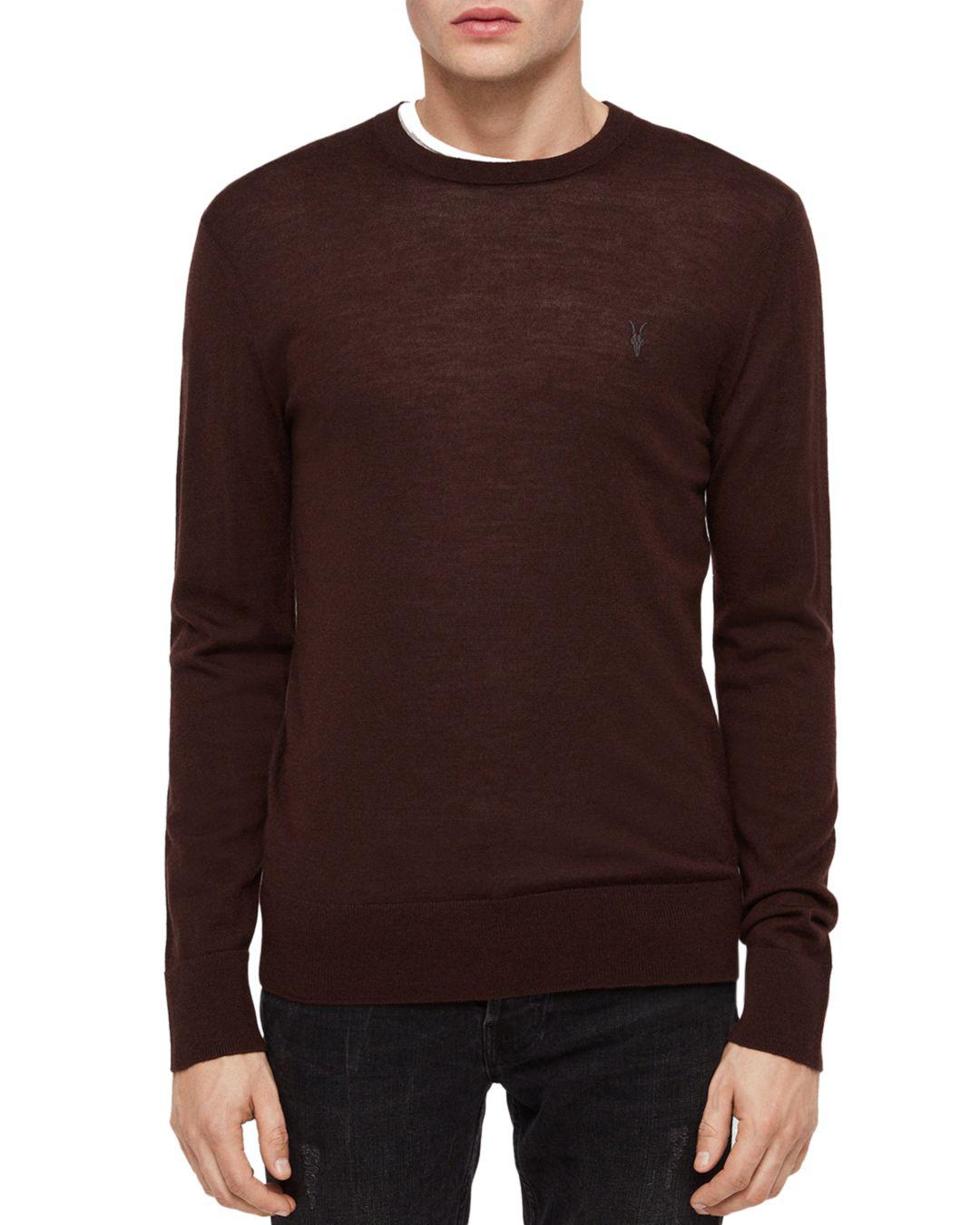 AllSaints Wool Mode Merino Sweater for Men - Lyst