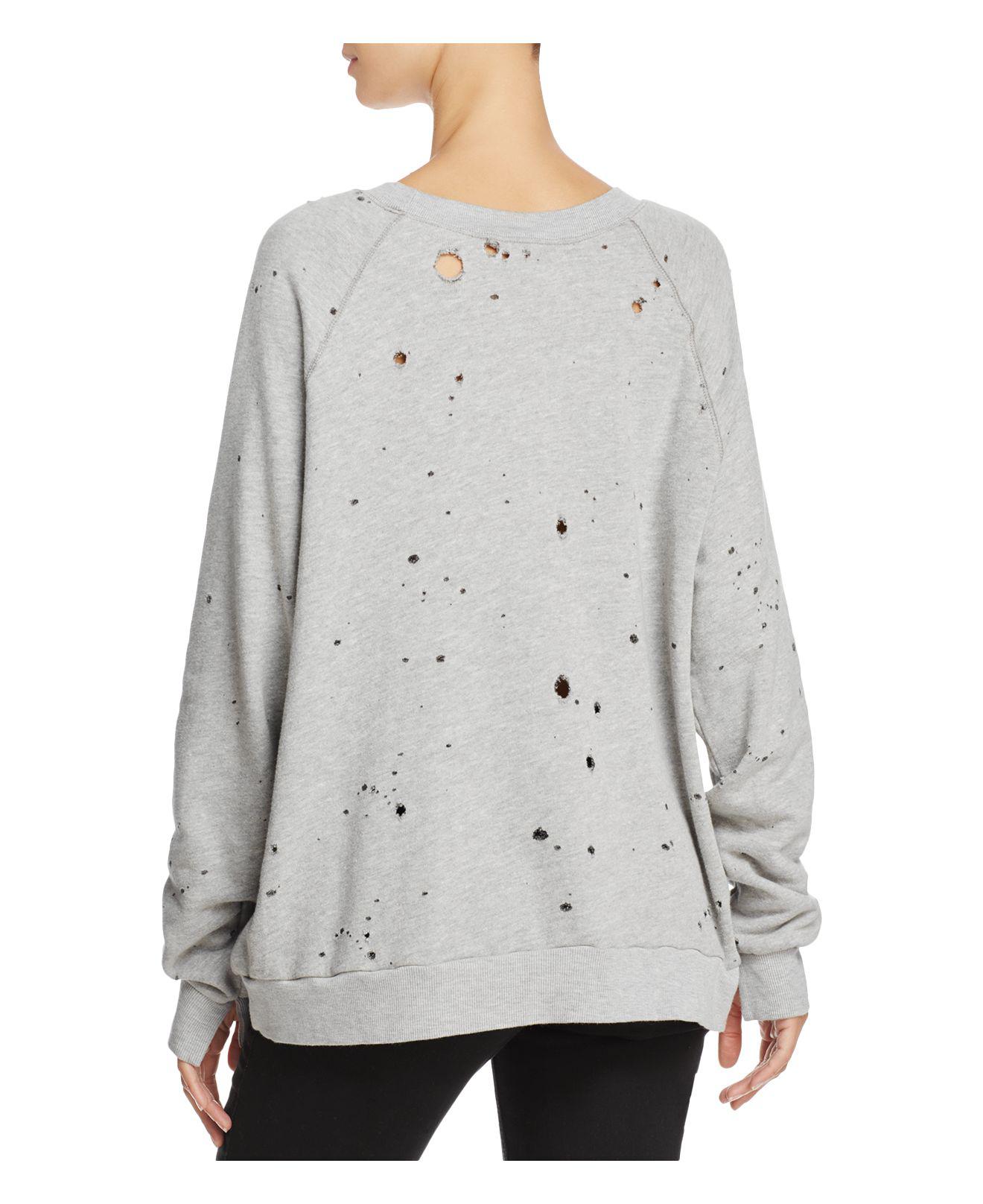 Project Social T My Generation Distressed Sweatshirt in Heather Gray ...