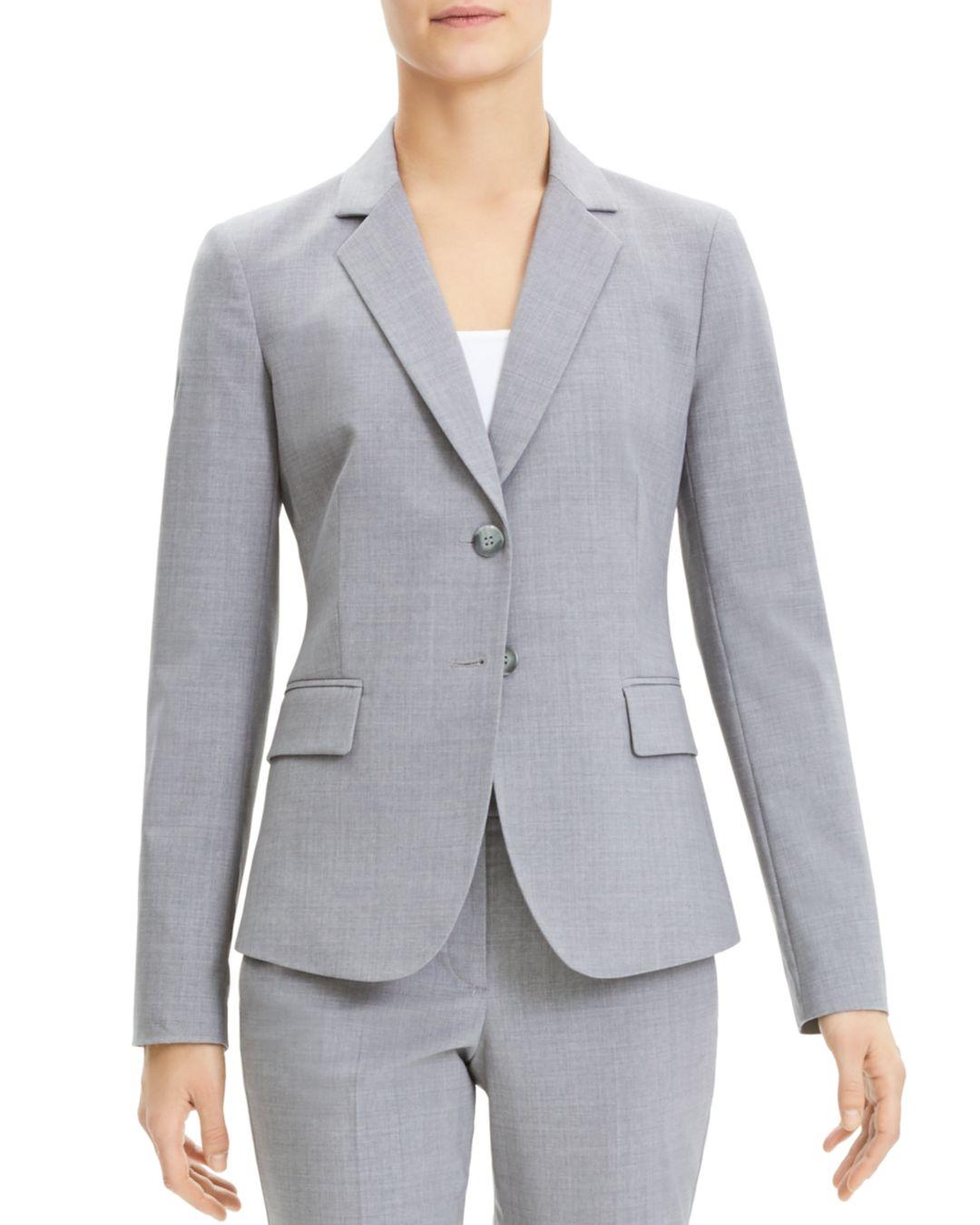 theory gray blazer