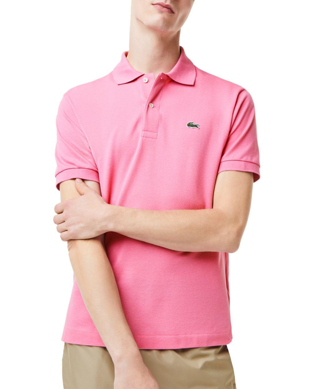 actividad Hubert Hudson Destino Lacoste Classic Cotton Piqué Fashion Polo Shirt in Pink for Men | Lyst