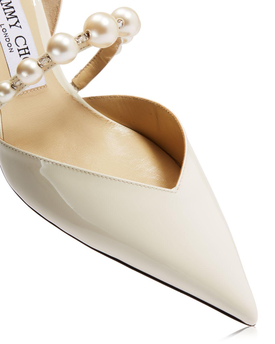 Jimmy Choo Leather Aurelie 65 D'orsay Pumps in White - Lyst