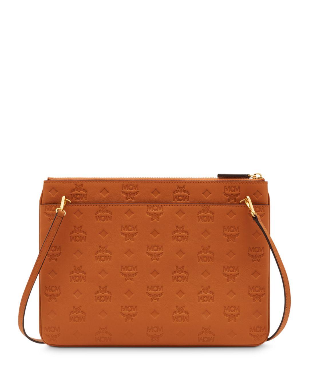 Mcm klara monogrammed leather crossbody hot sale