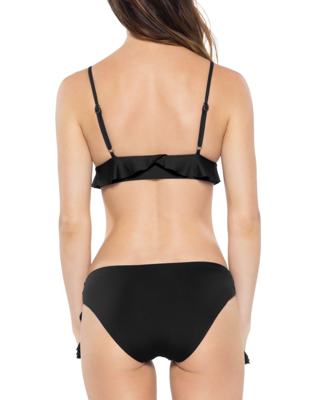 becca socialite ruffle bikini top