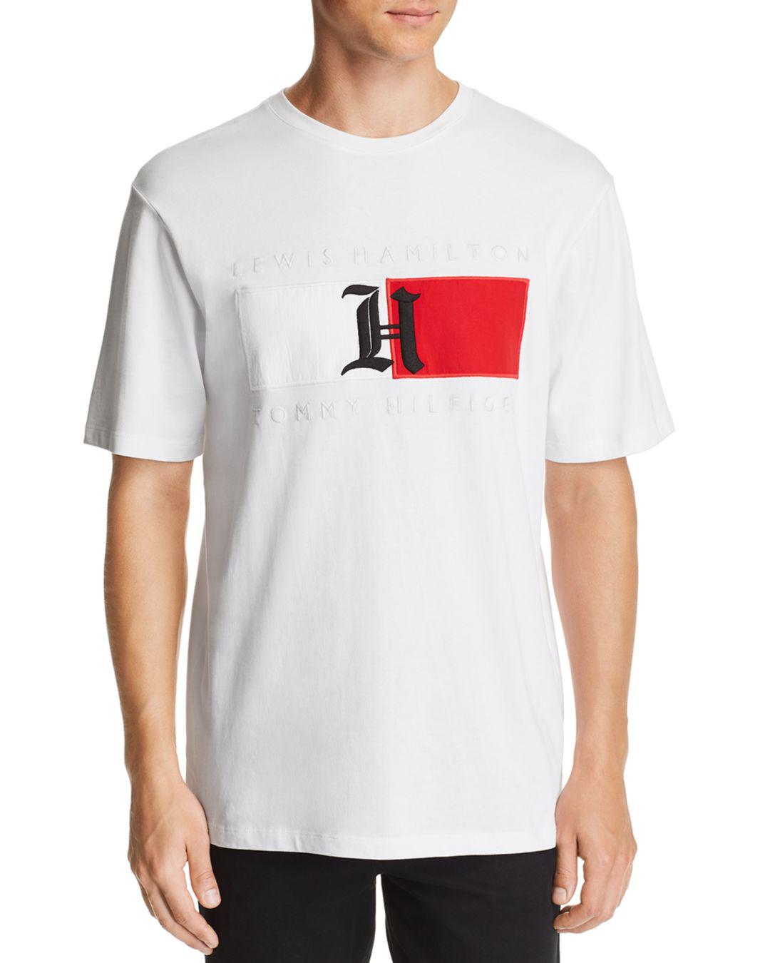 Tommy Hilfiger Lewis Hamilton Flag Logo Tee in Bright White (White) for Men  - Lyst
