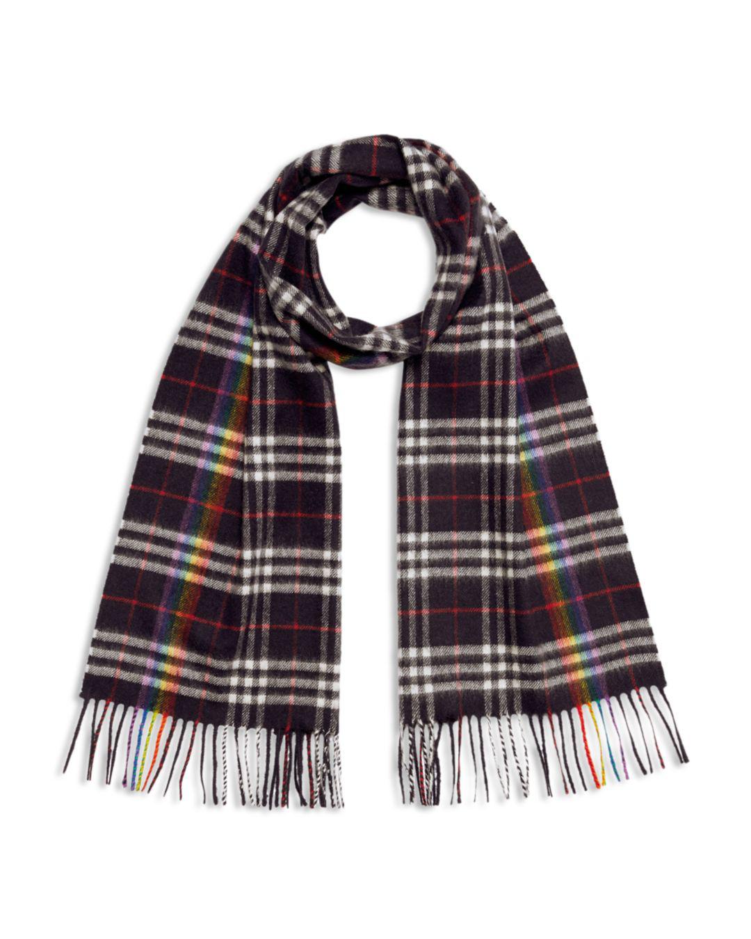 burberry plaid cashmere scarf
