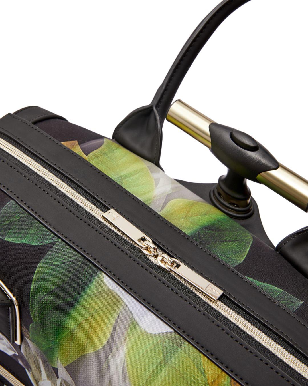 Ted Baker Leather Maritaa Floral Travel Bag in Black - Lyst