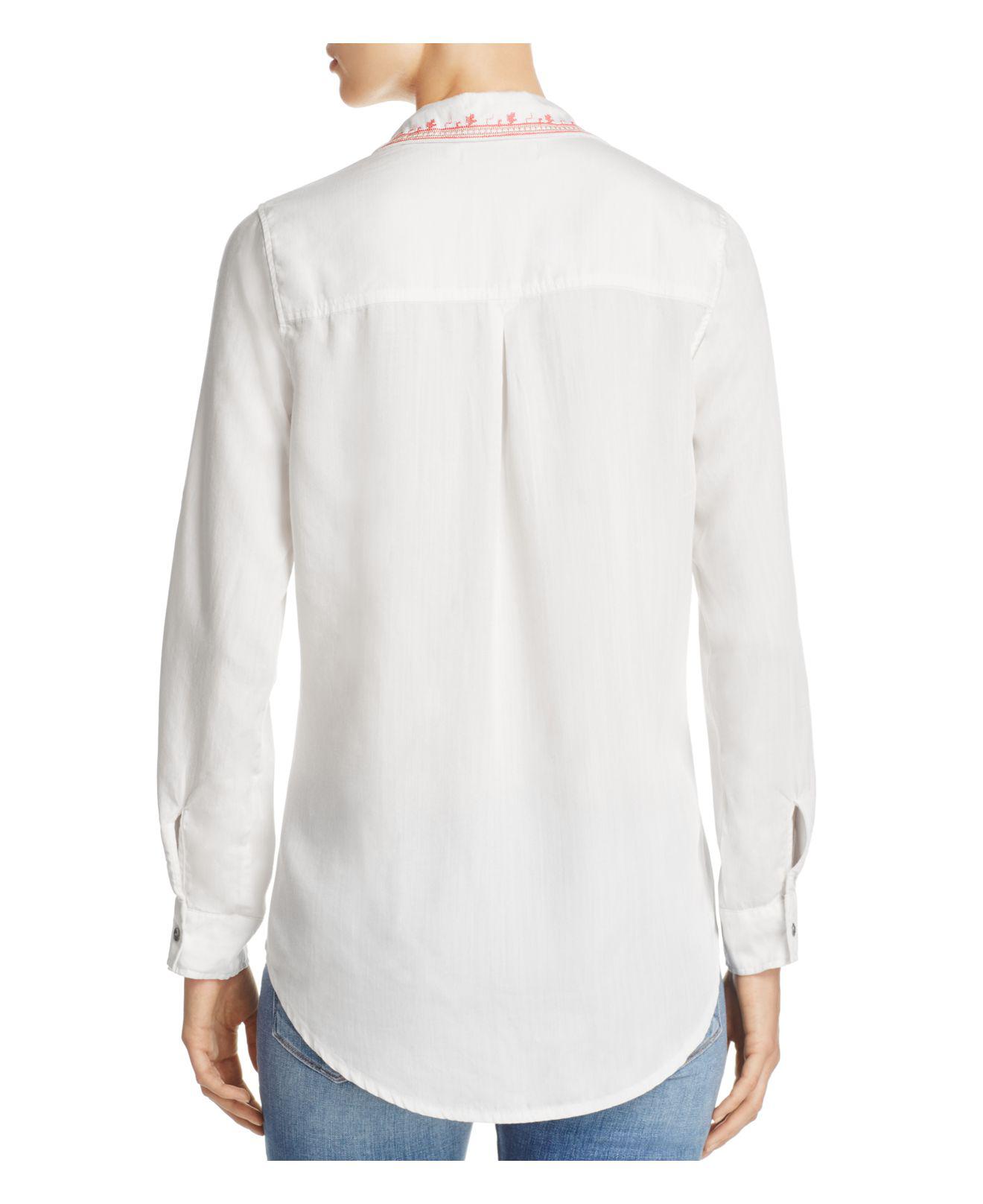 Billy T Embroidered Buttondown Shirt in White Lyst