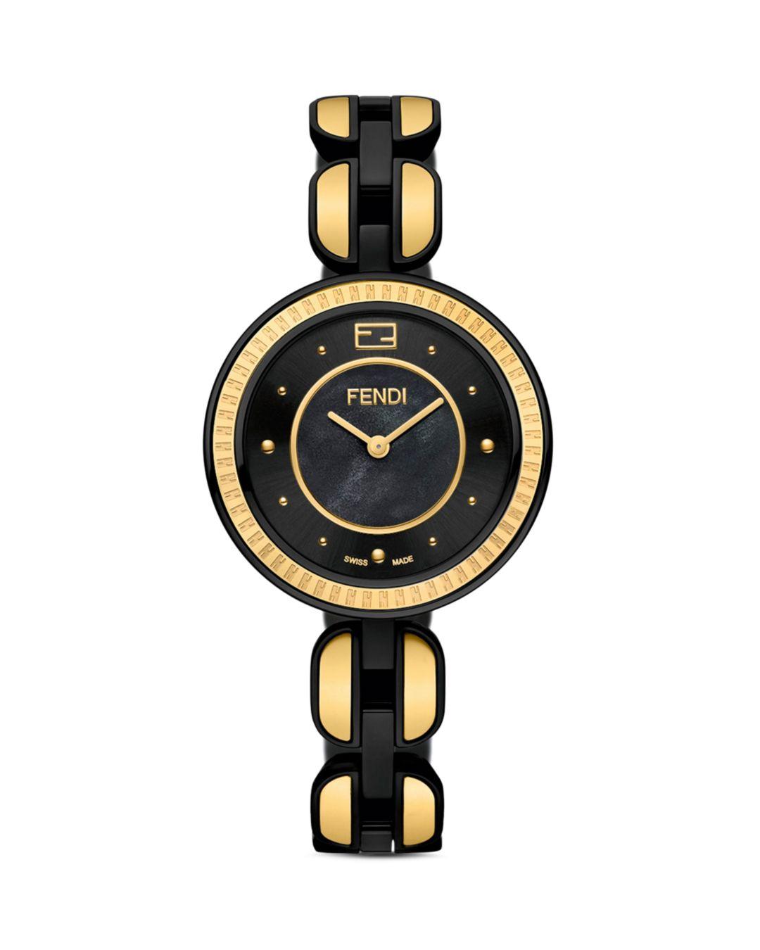 Fendi Fur My Way Watch in Black/Gold (Black) | Lyst
