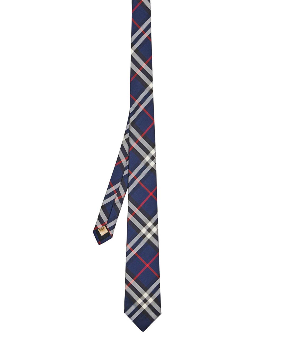 Burberry Maston Silk Skinny Tie in Navy Check (Blue) for -
