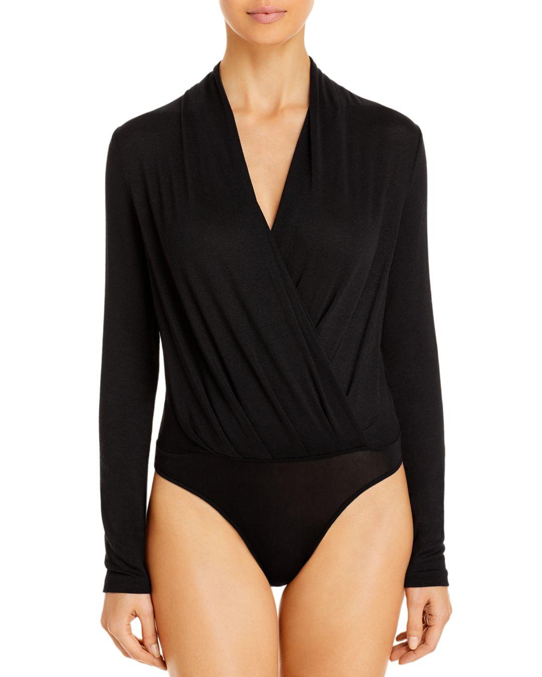 Vince long sleeve crossover bodysuit Clearance