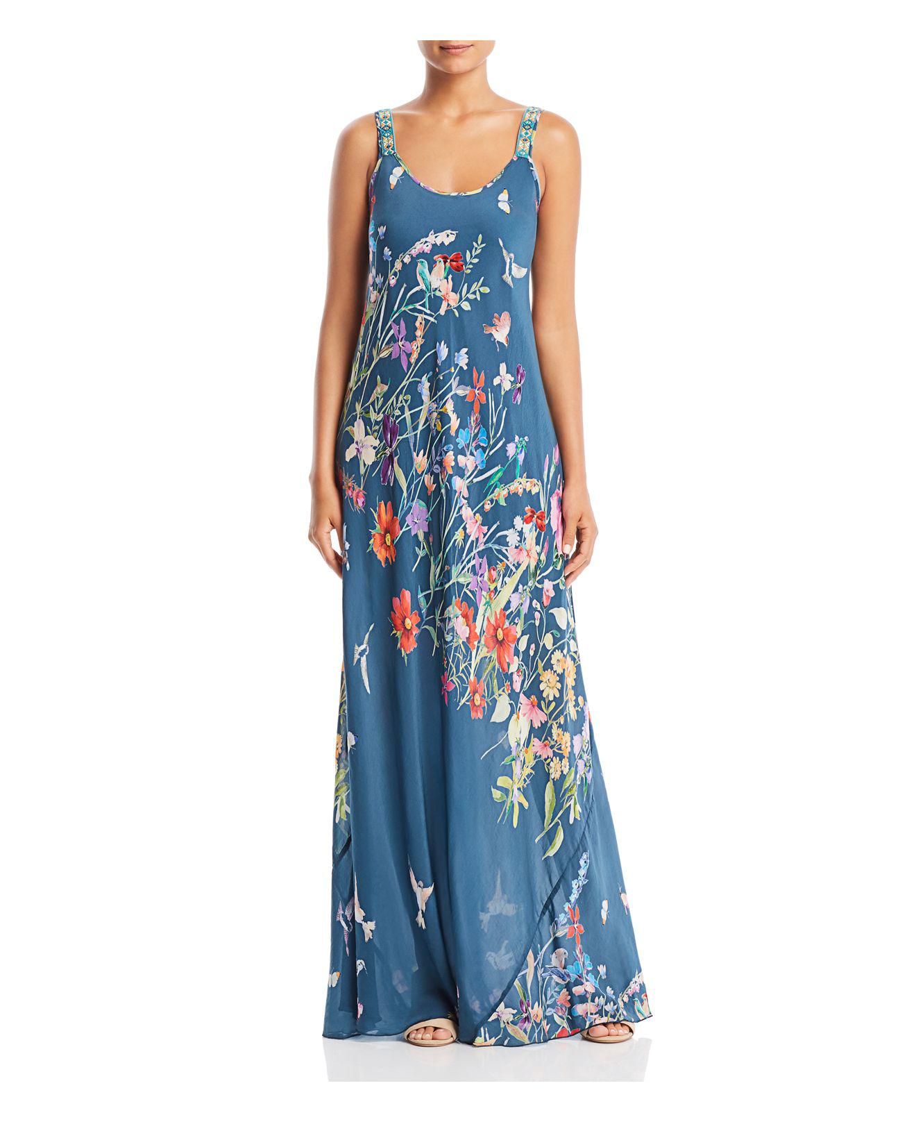 Johnny Was Linsu Floralprint Maxi Dress in Blue Lyst