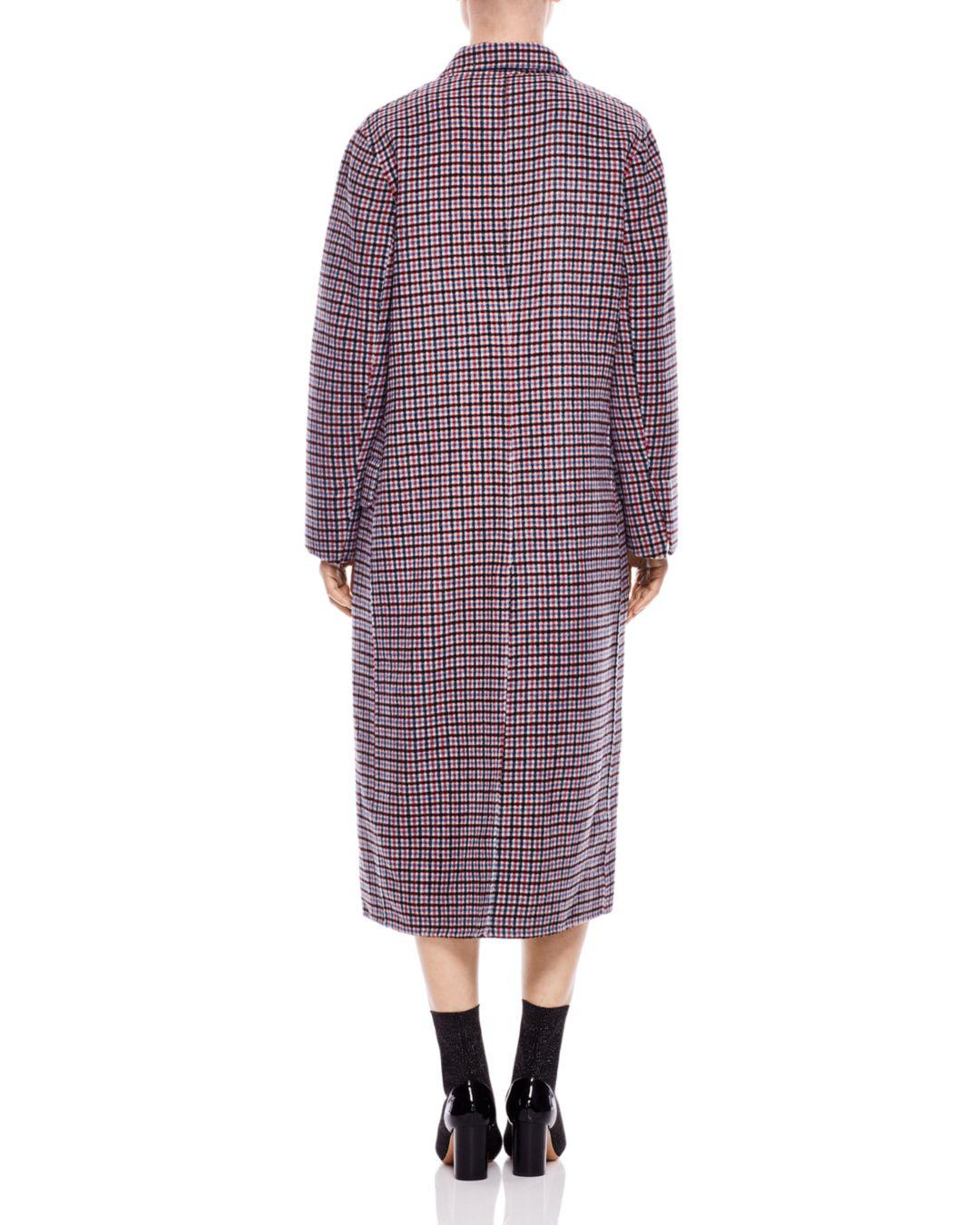 sandro plaid coat