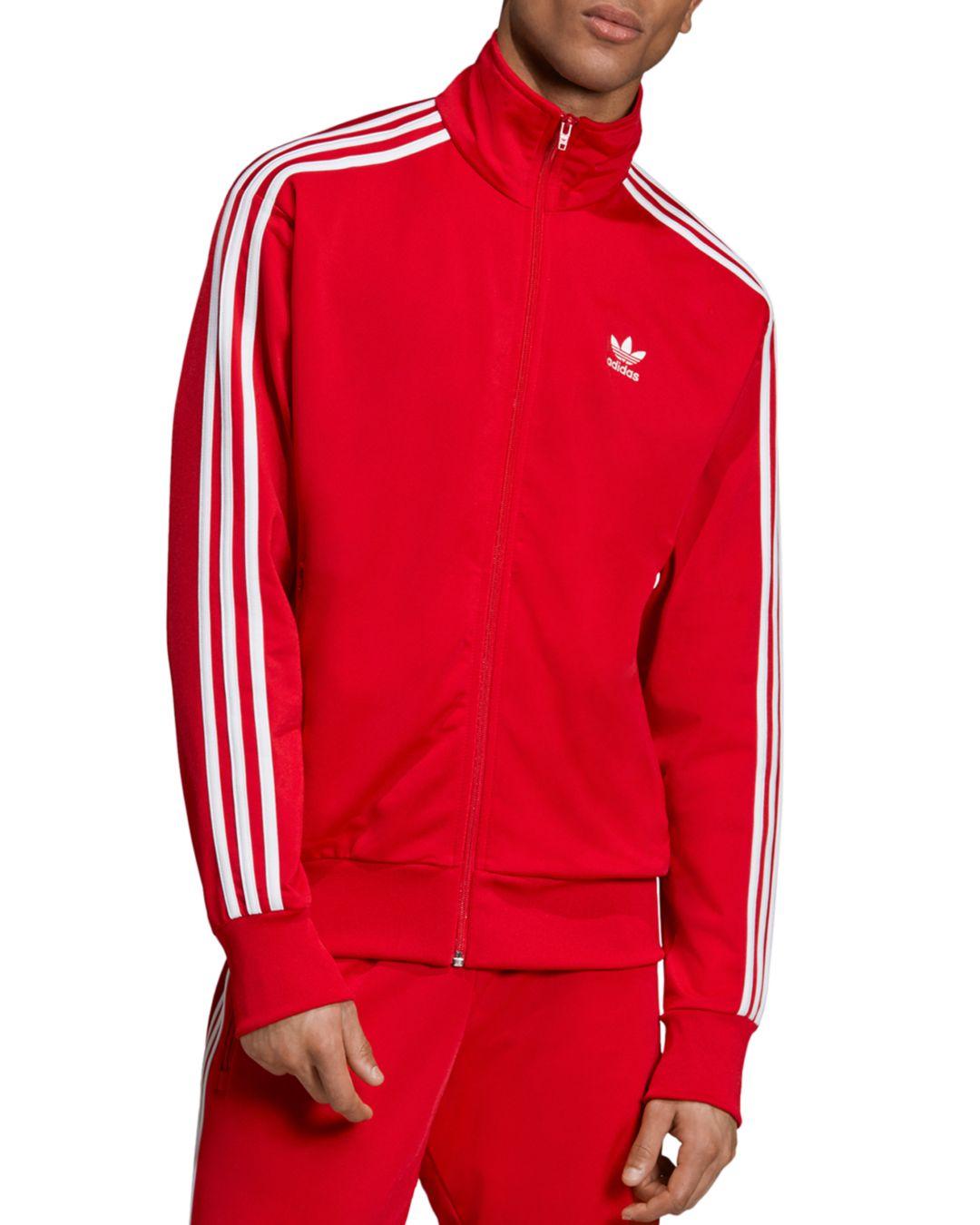 adidas Originals Firebird Tricot Track Jacket in Red for Men | Lyst