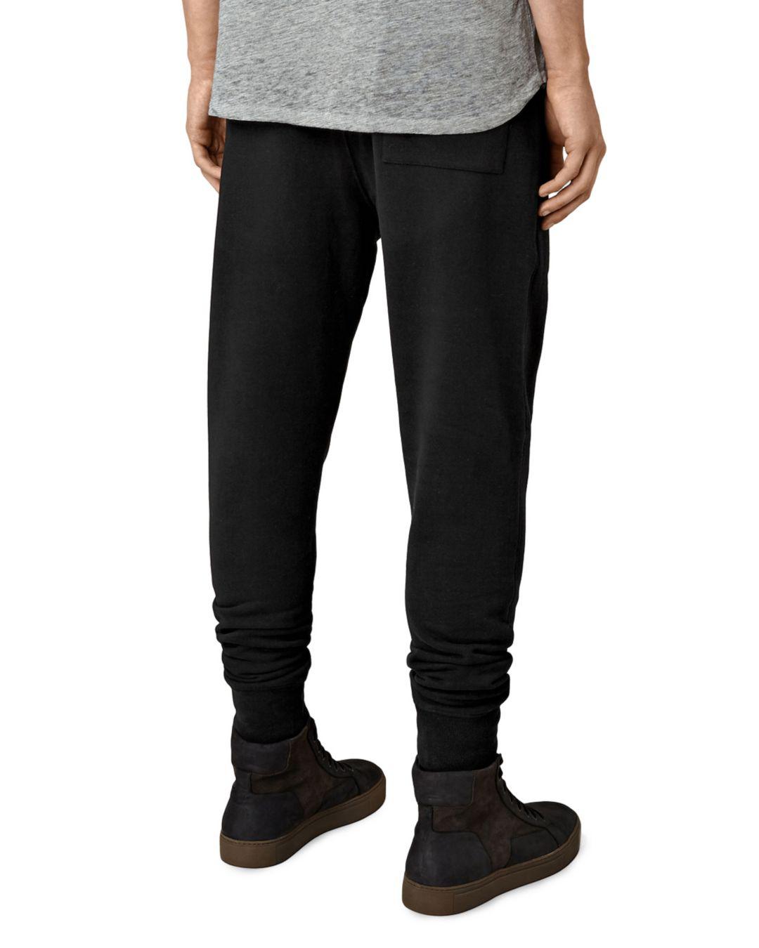 AllSaints Cotton Raven Regular Fit Sweatpants in Black for Men | Lyst