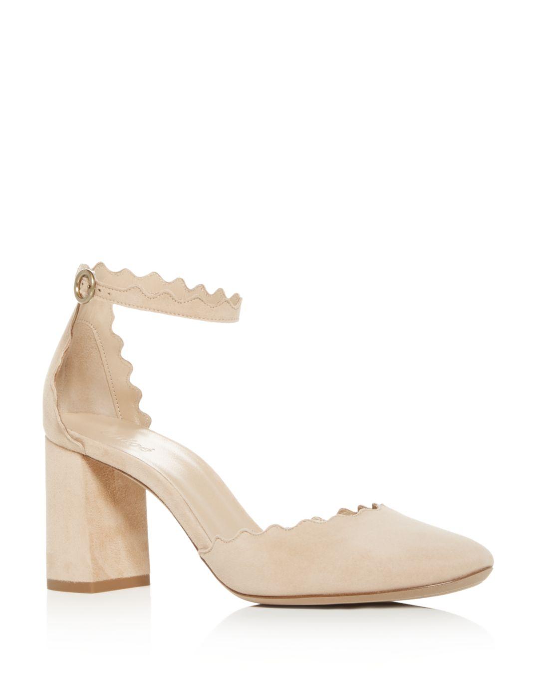 chloe scalloped ankle strap