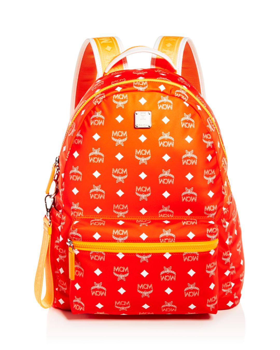 MCM Synthetic Resnick Nylon Backpack in Orange for Men - Lyst