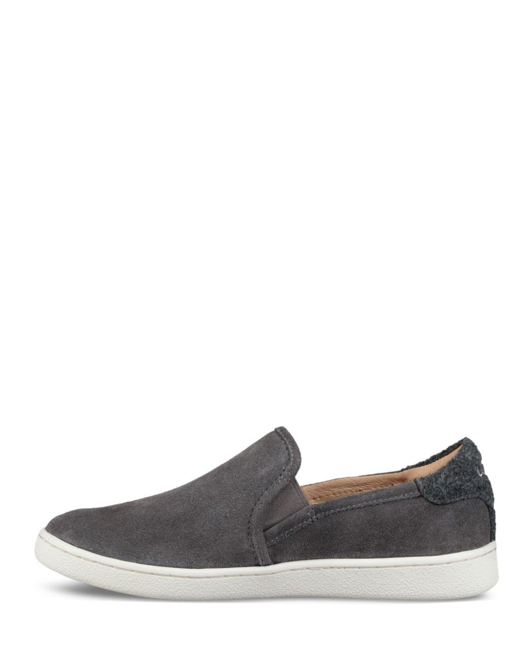 UGG Leather Women's Cas Suede Slip - On Sneakers in Charcoal (Gray) - Lyst