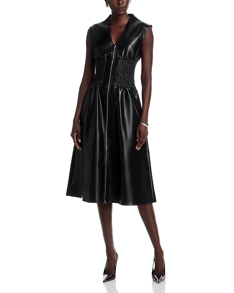 chinese dress ladies Black Cut Out Leather Dress Small main image 1