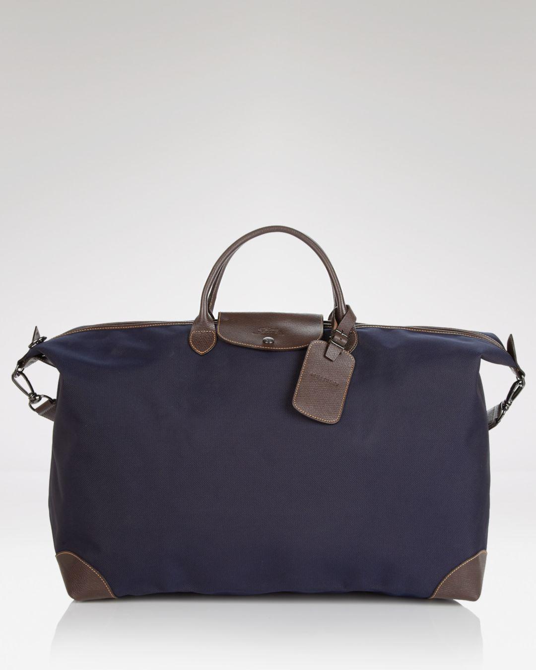 Longchamp Leather Boxford Extra Large Duffel Bag in Blue for Men - Lyst