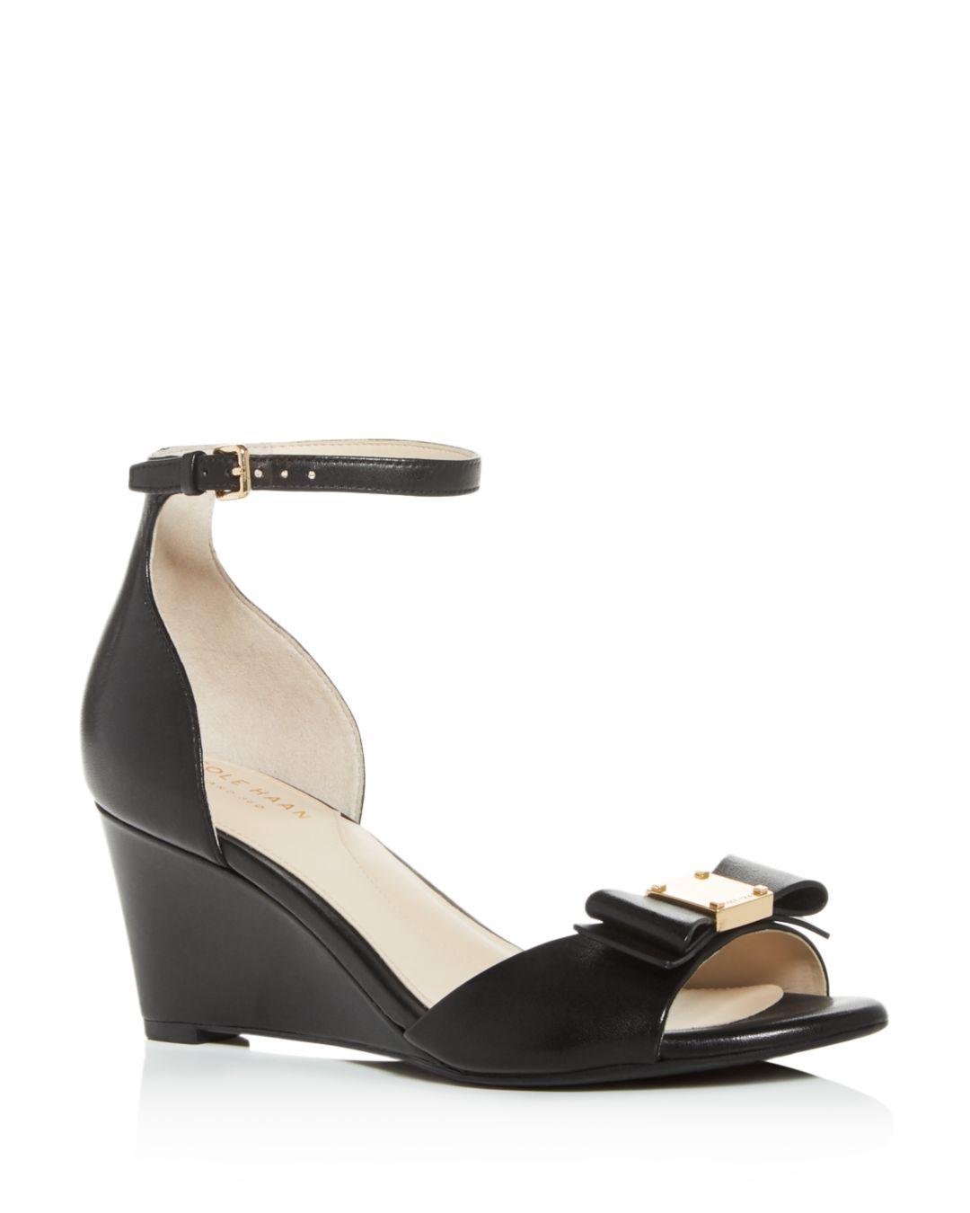 cole haan tali grand bow wedge