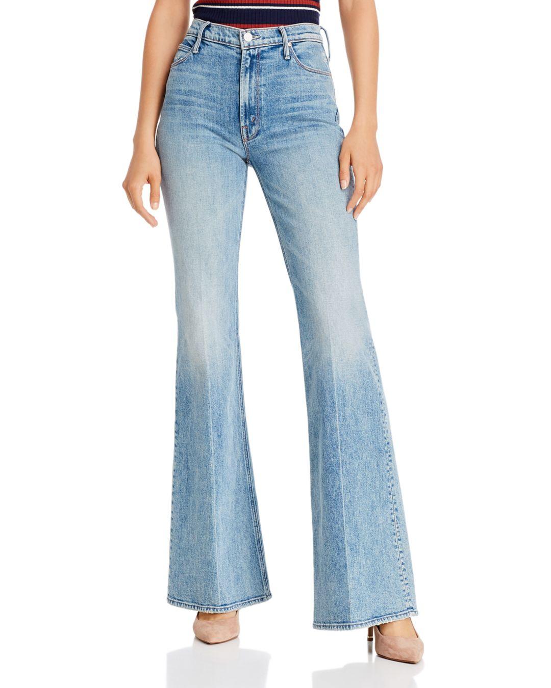 Mother The Doozy High - Rise Flared Jeans In 15 Minutes Of Fame in Blue |  Lyst