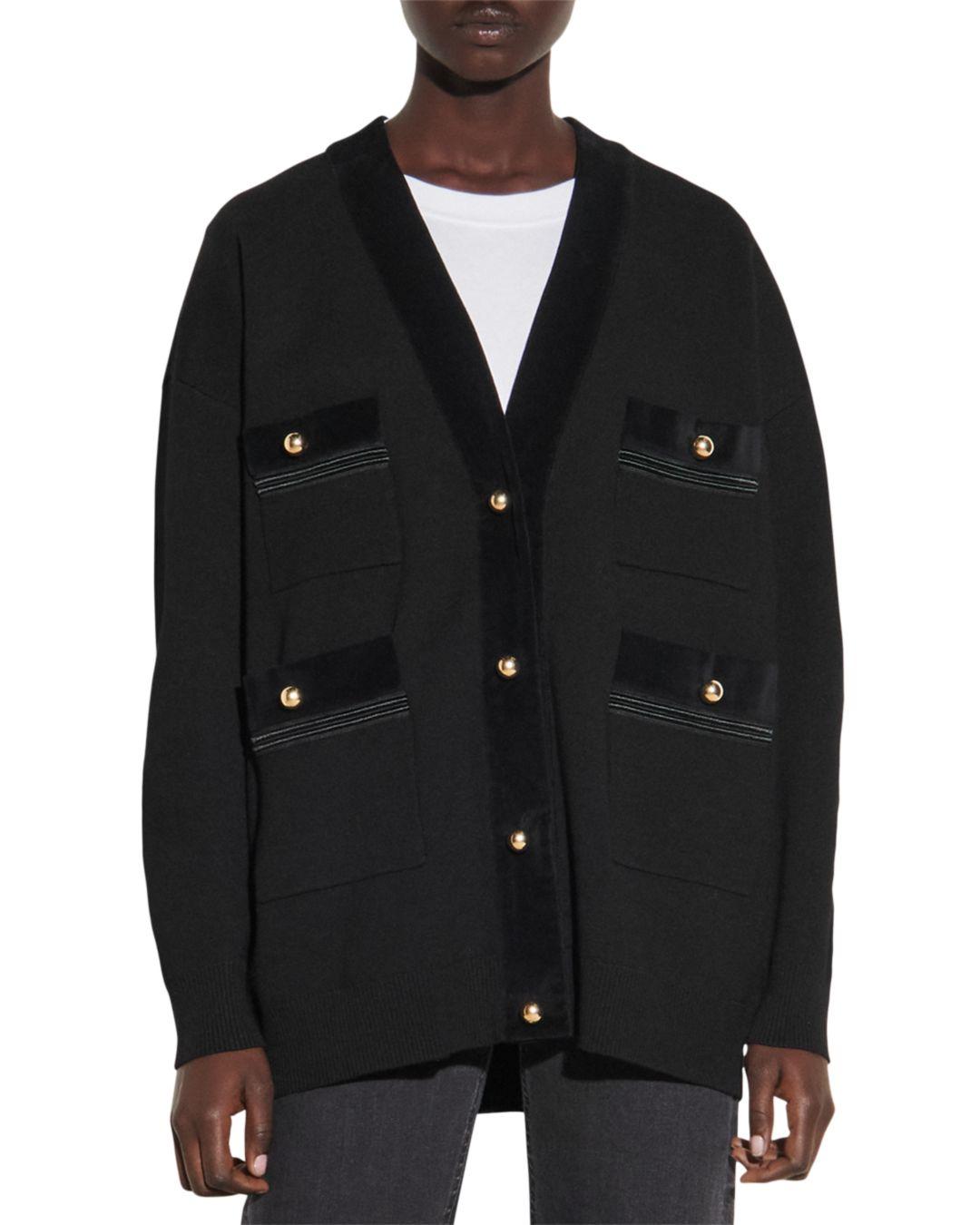 sandro black sweater