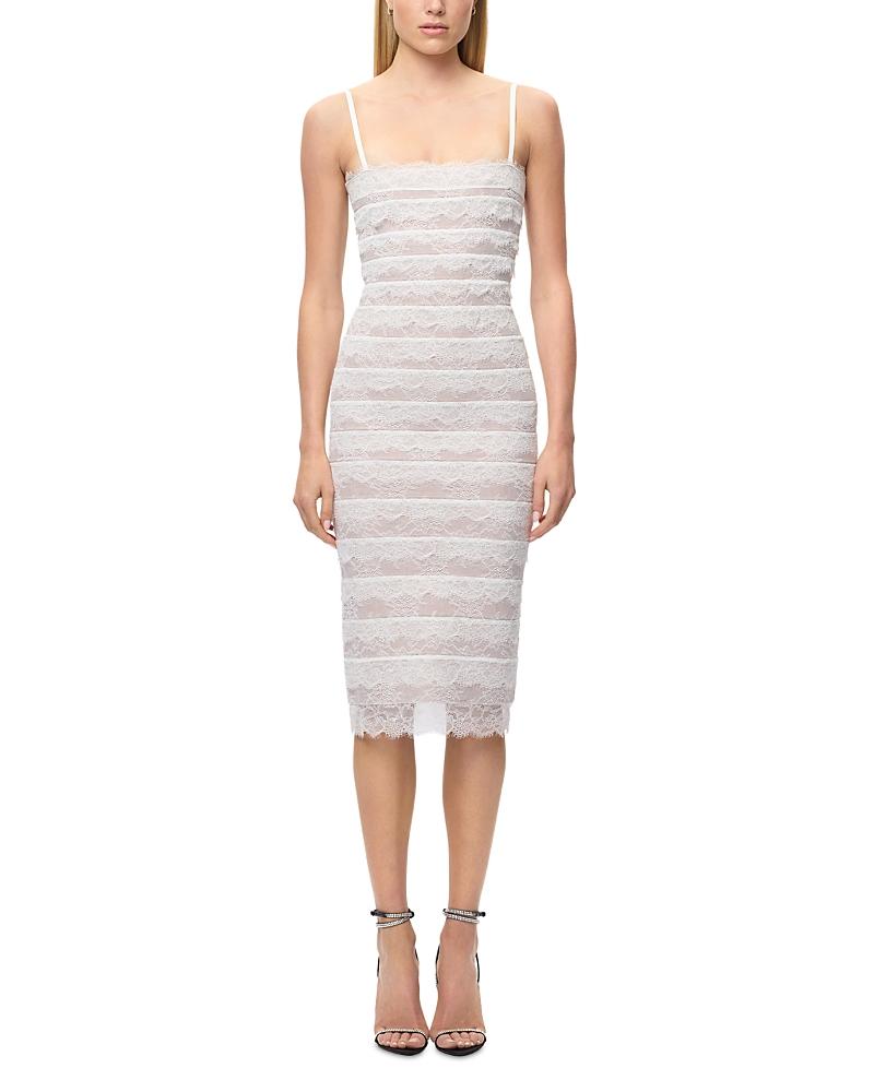 how long is a maxi dress L'AGENCE Rosette Maxi Dress In Cardamom/Ecru Polka Dot