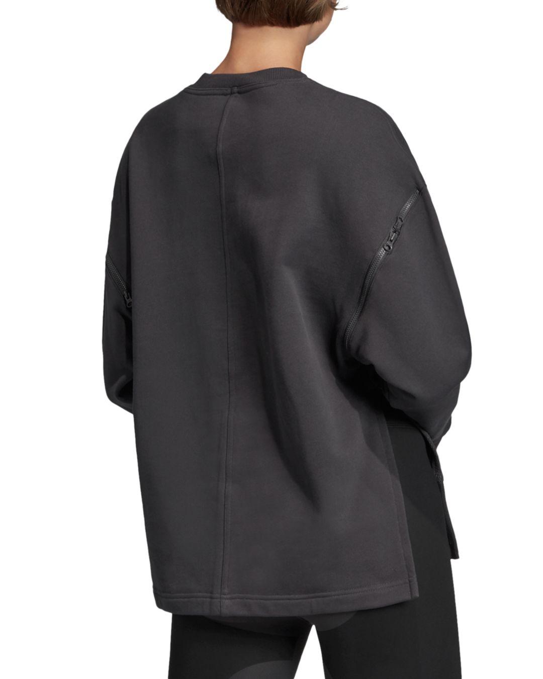 adidas By Stella McCartney Side - Slit Sweatshirt in Black | Lyst