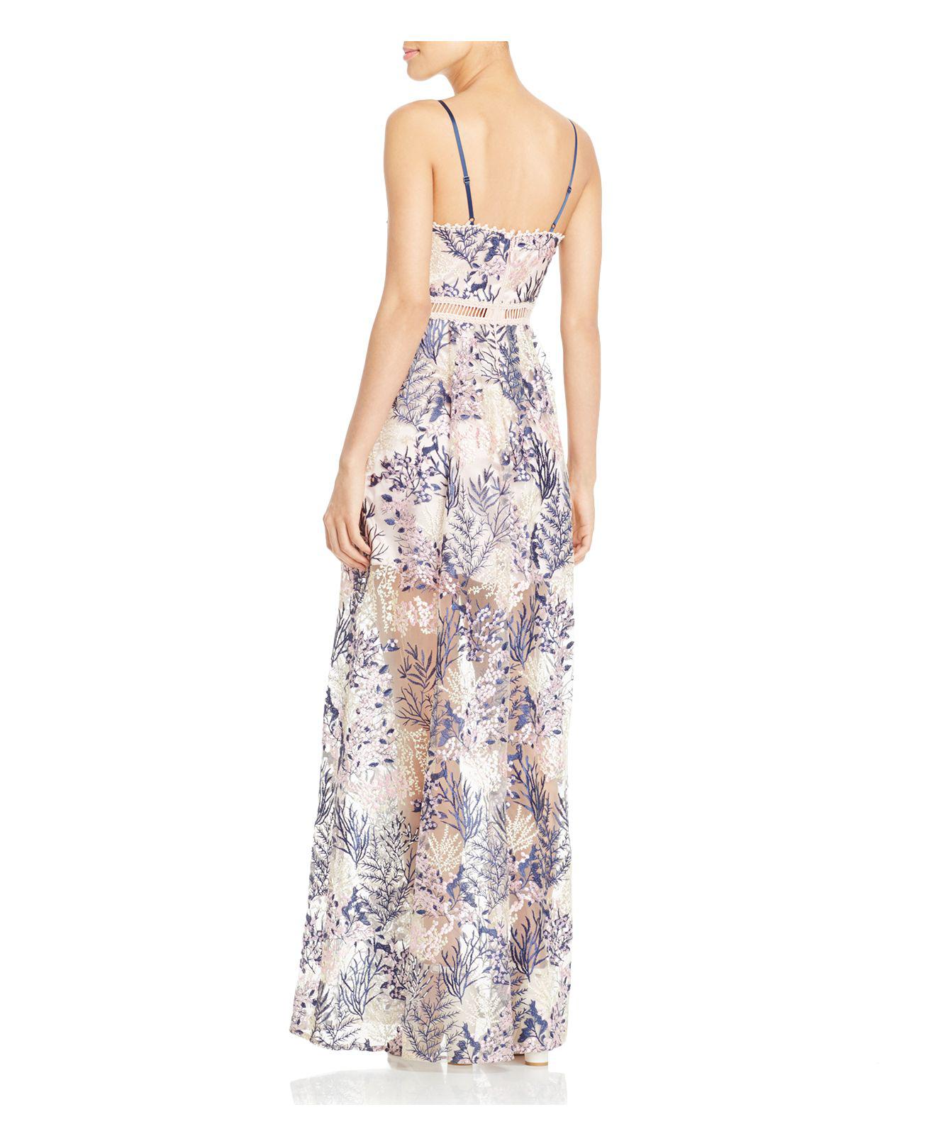 aqua pleated tiered floral maxi dress
