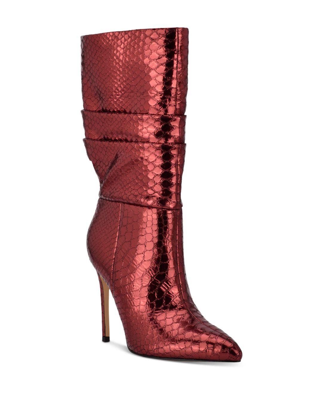 Marc Fisher Romy Boots in Red | Lyst