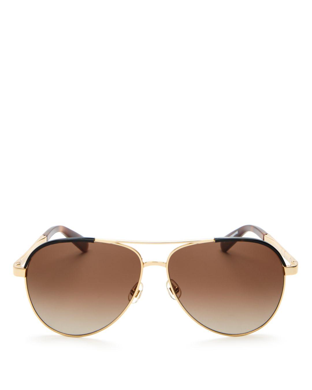 Kate Spade Women's Amarissa Aviator Sunglasses in Brown - Lyst