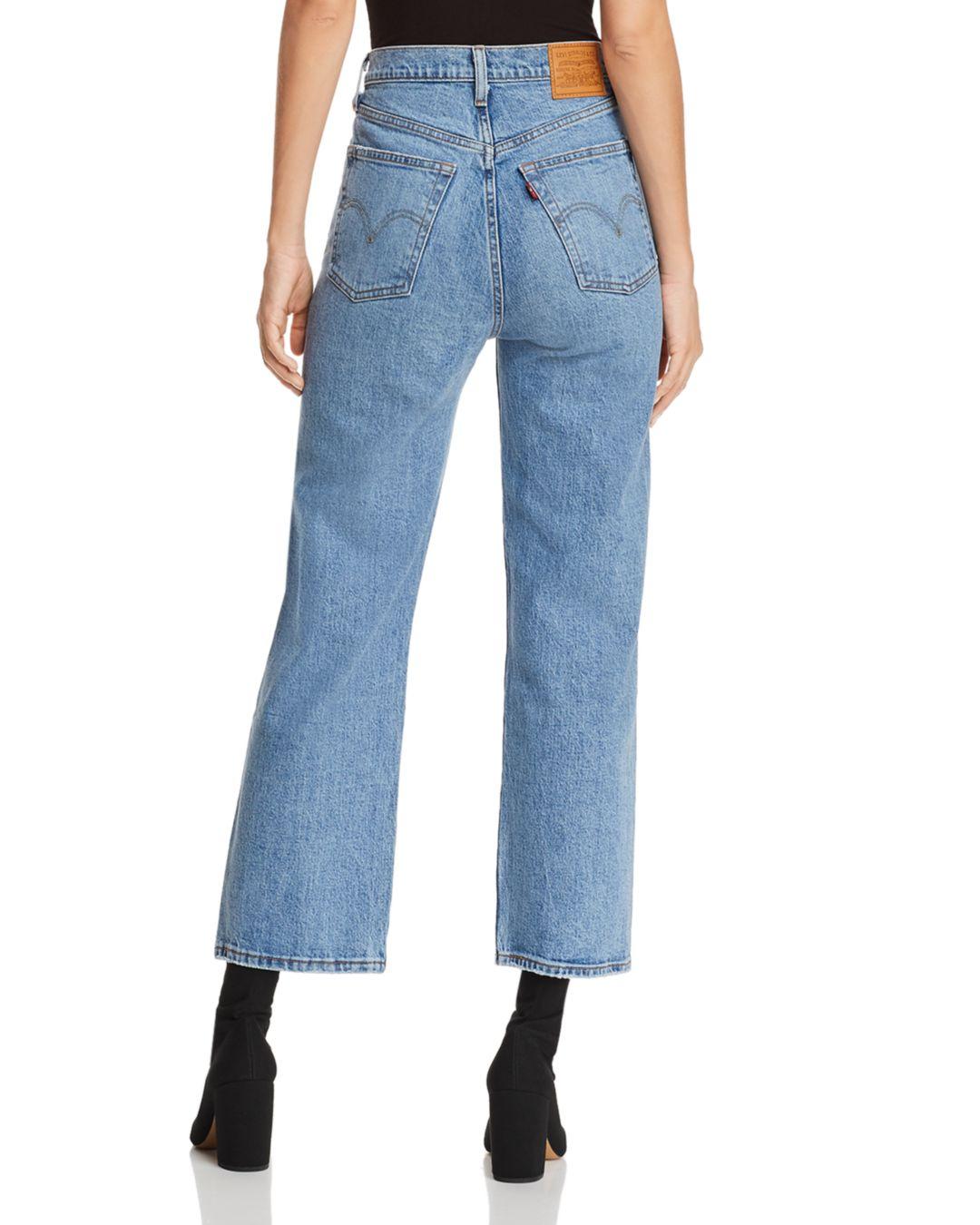 Levi's Denim Rib Cage Wide - Leg Jeans In Haters Gonna Hate in Blue - Lyst