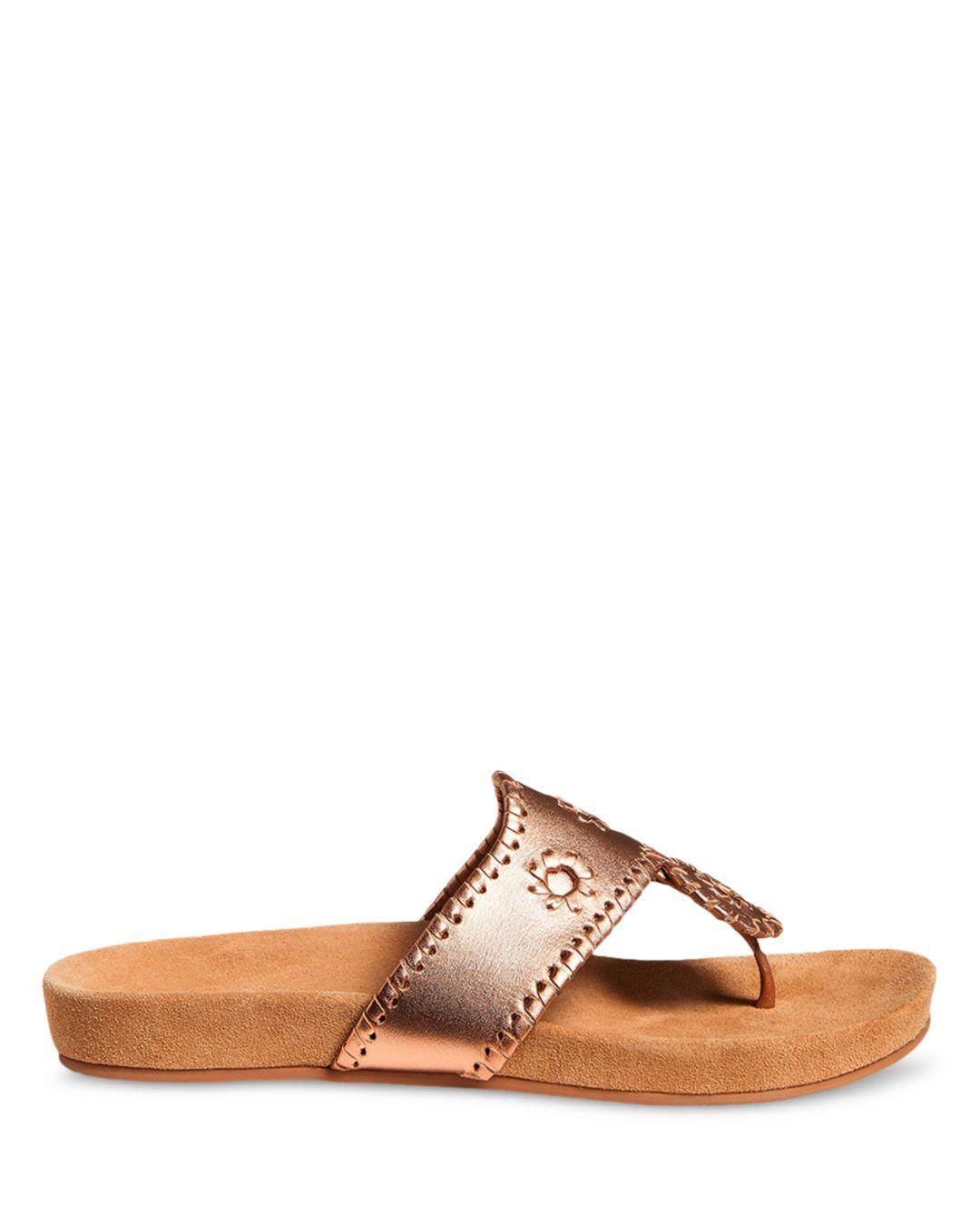 Jack Rogers Leather Women's Jacks Comfort Sandals in Rose Gold (Brown) - Lyst