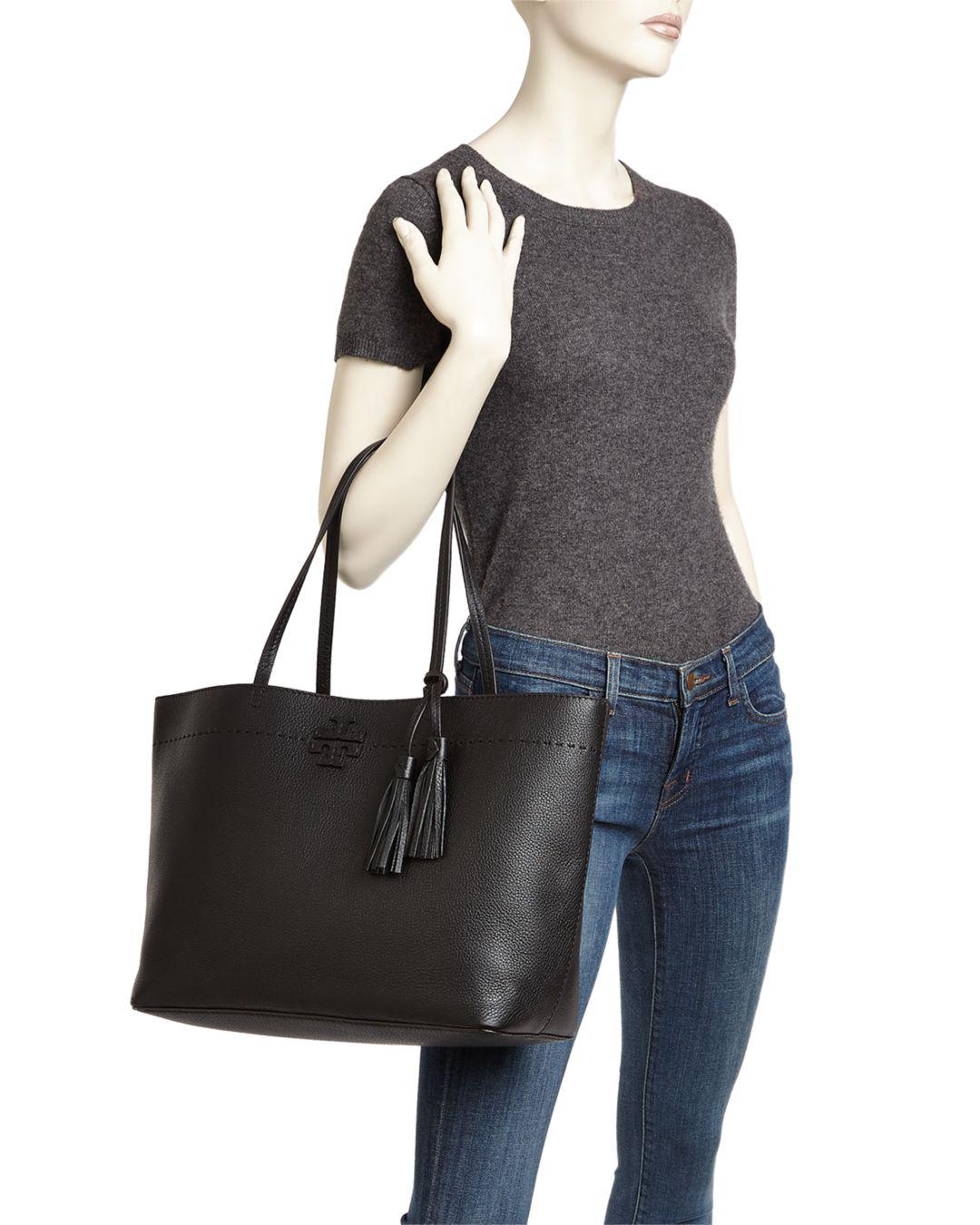 Mcgraw leather tote tory burch Clearance