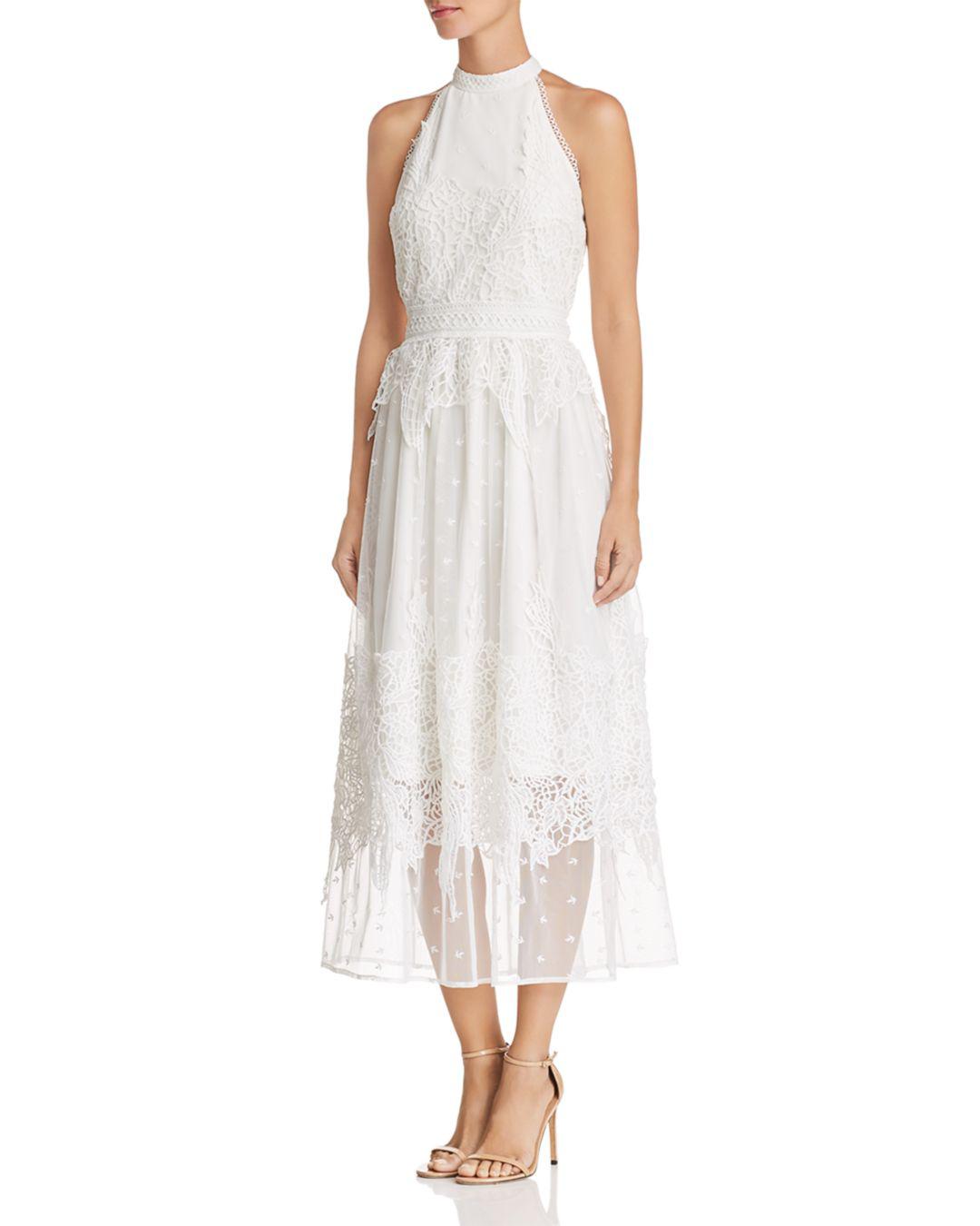 aqua lace midi dress