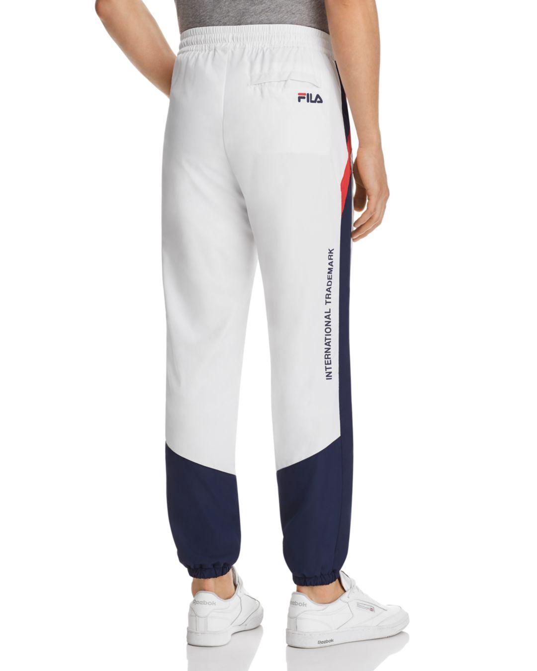 Fila Synthetic Gustavo Color - Block Track Pants in White for Men - Lyst