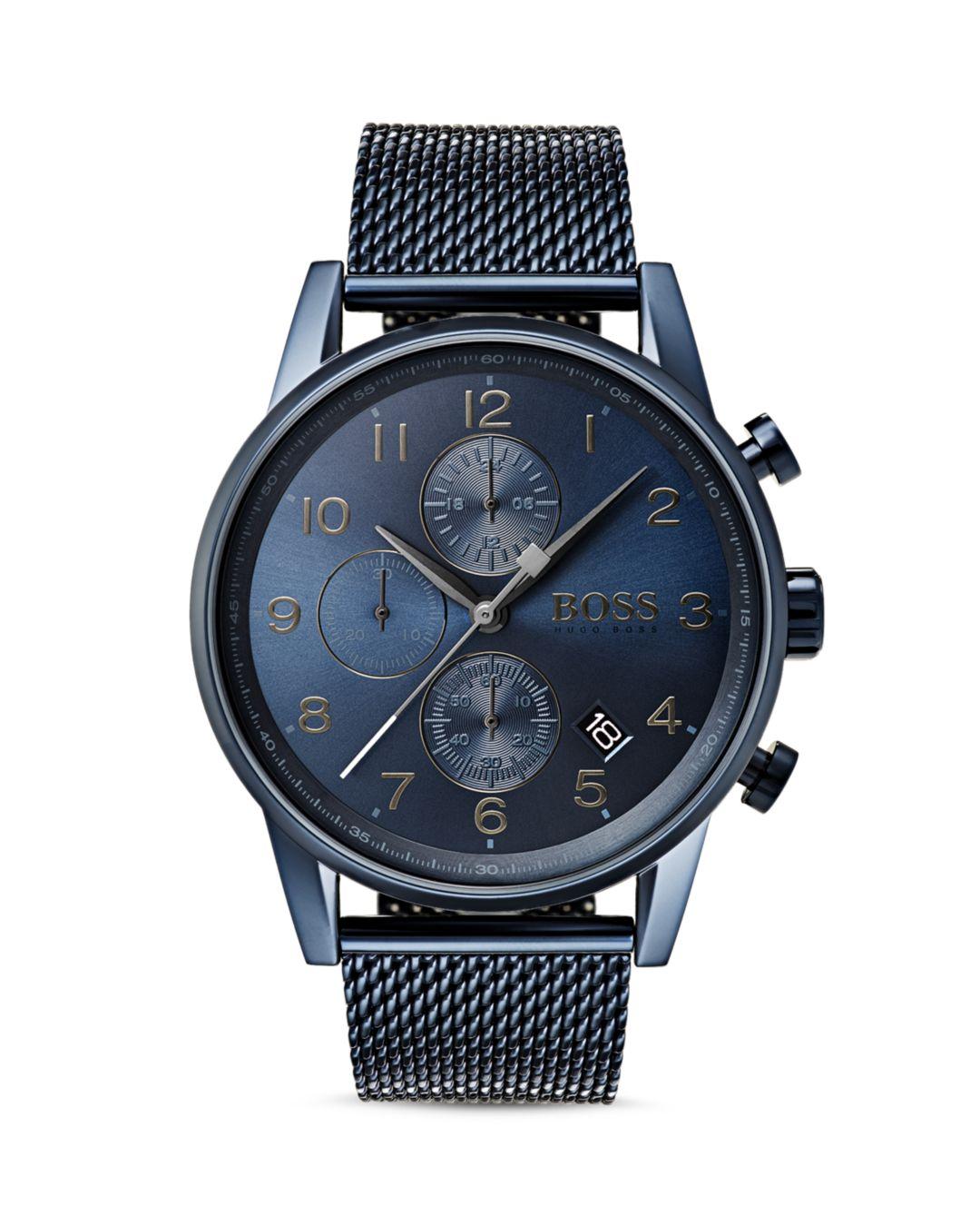 hugo boss blue strap watch